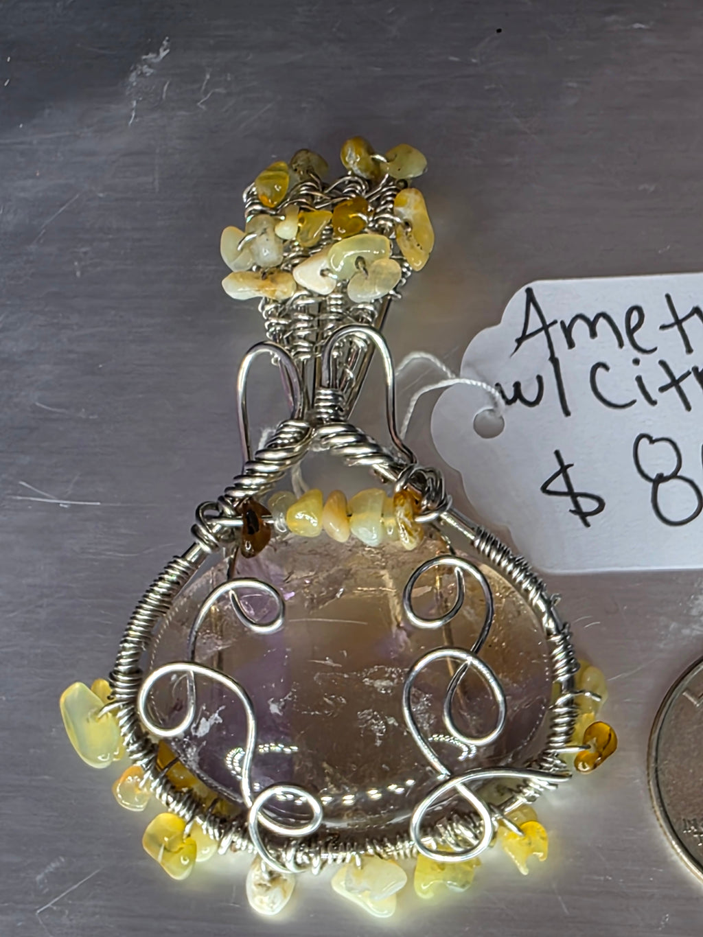 Ametrine & Citrine Pendant