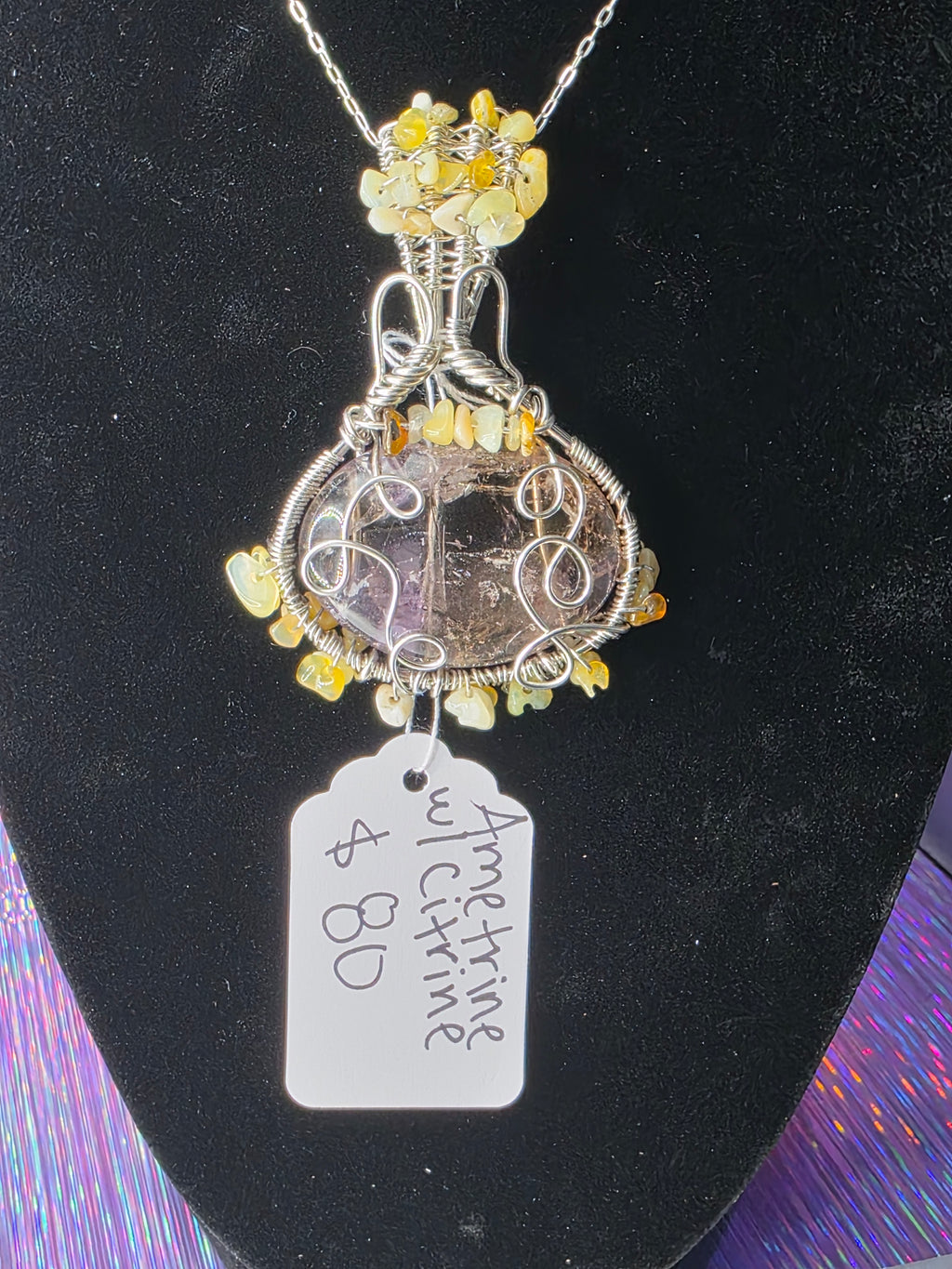 Ametrine & Citrine Pendant