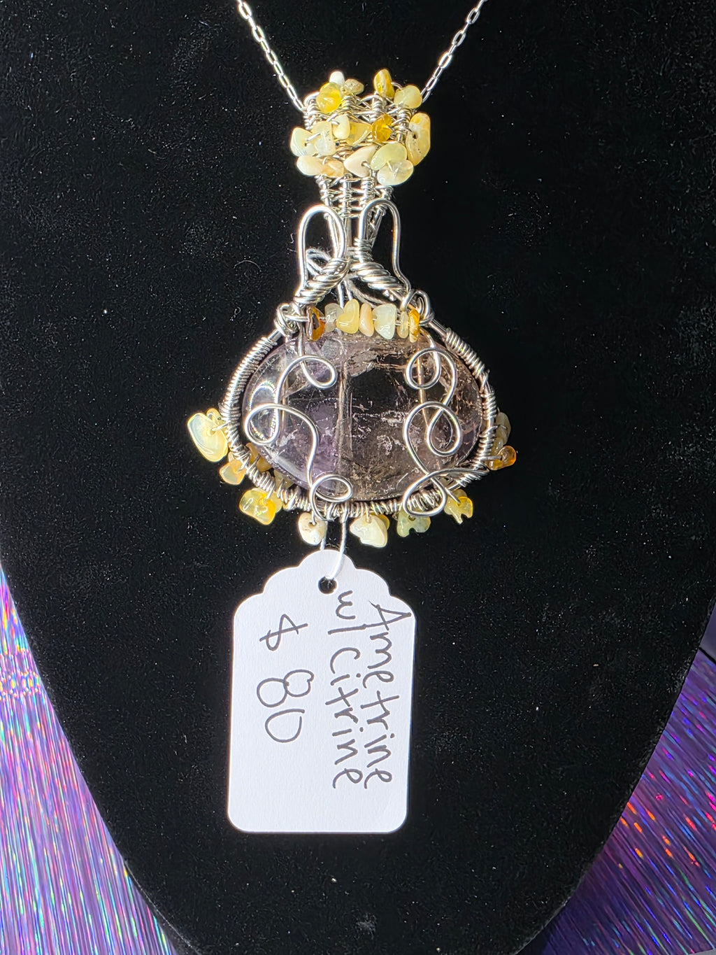 Ametrine & Citrine Pendant