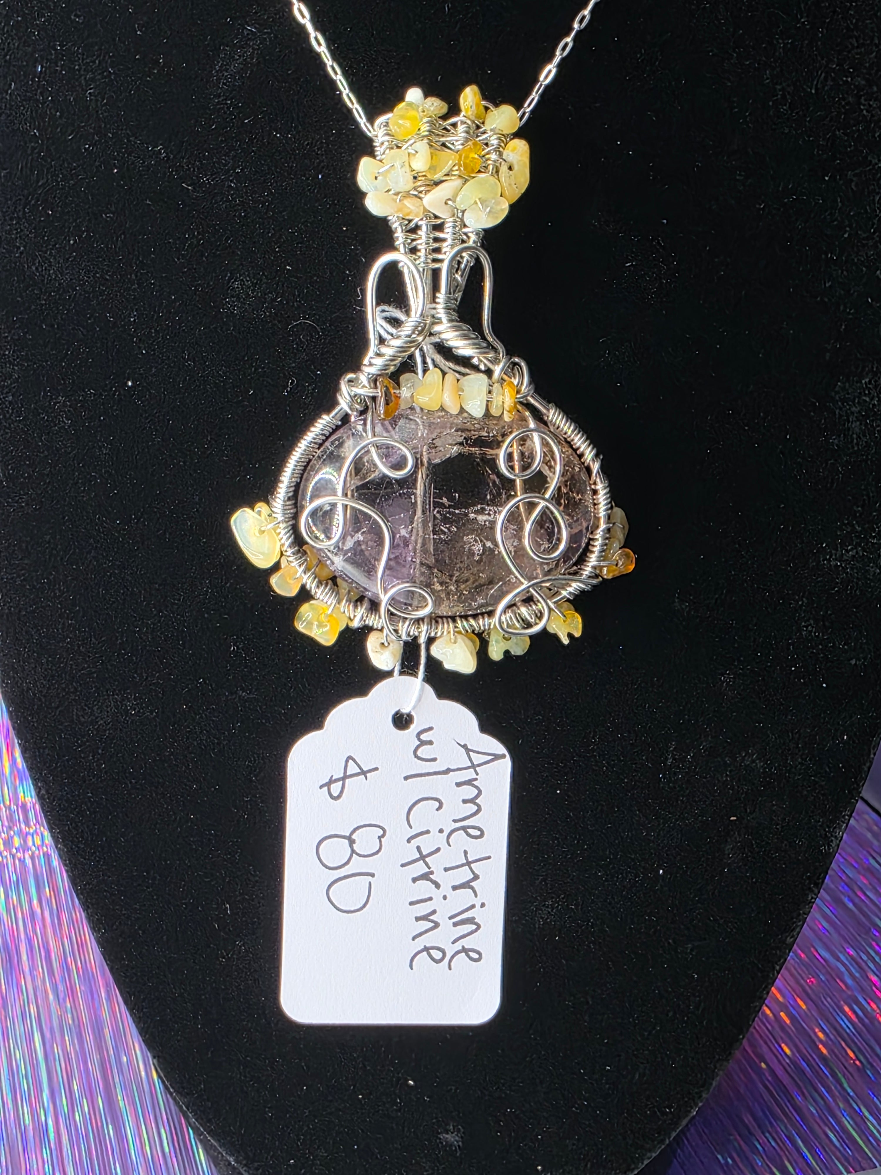 Ametrine & Citrine Pendant