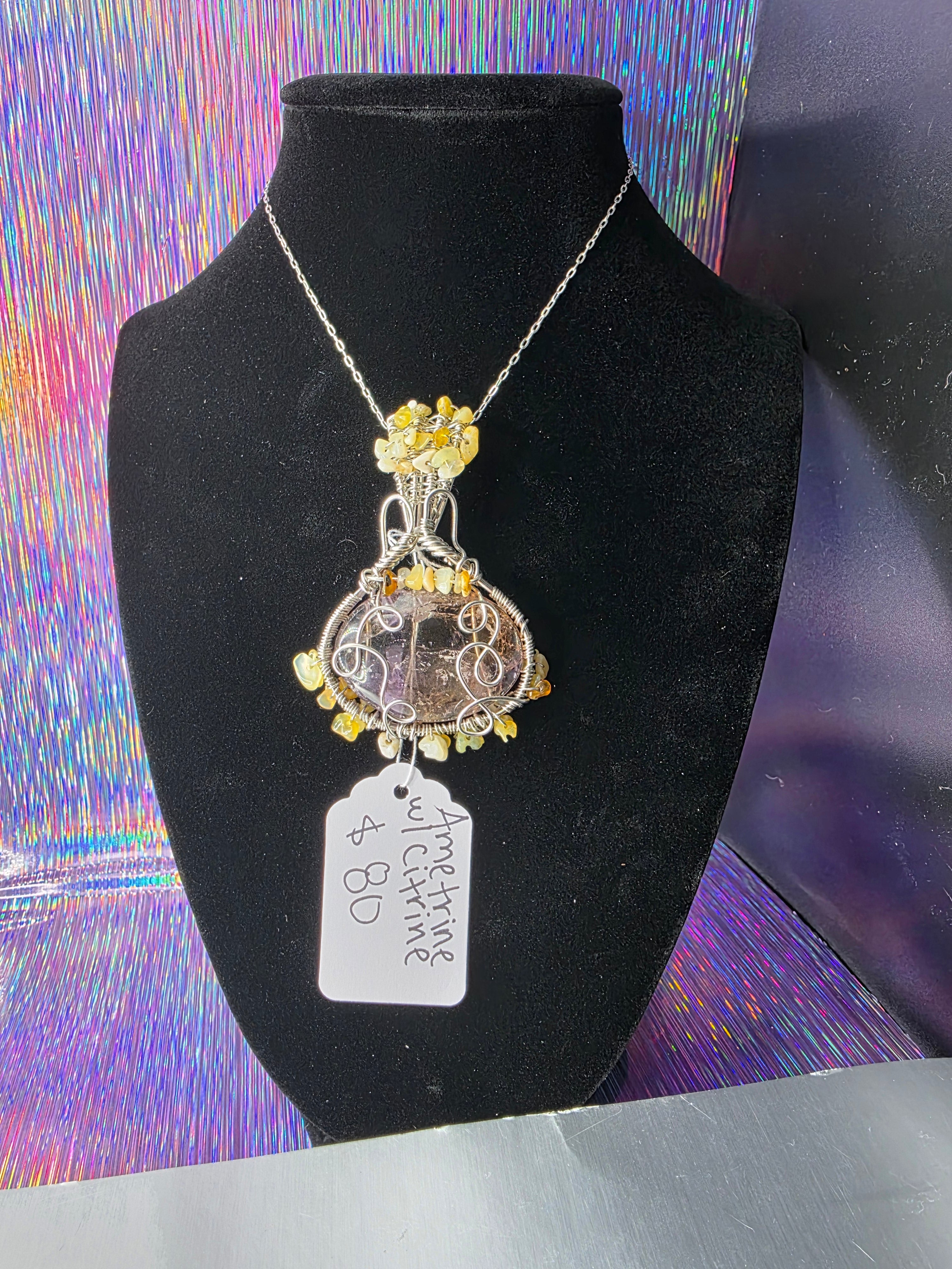 Ametrine & Citrine Pendant