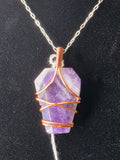 Chevron Amethyst Coffin Pendant