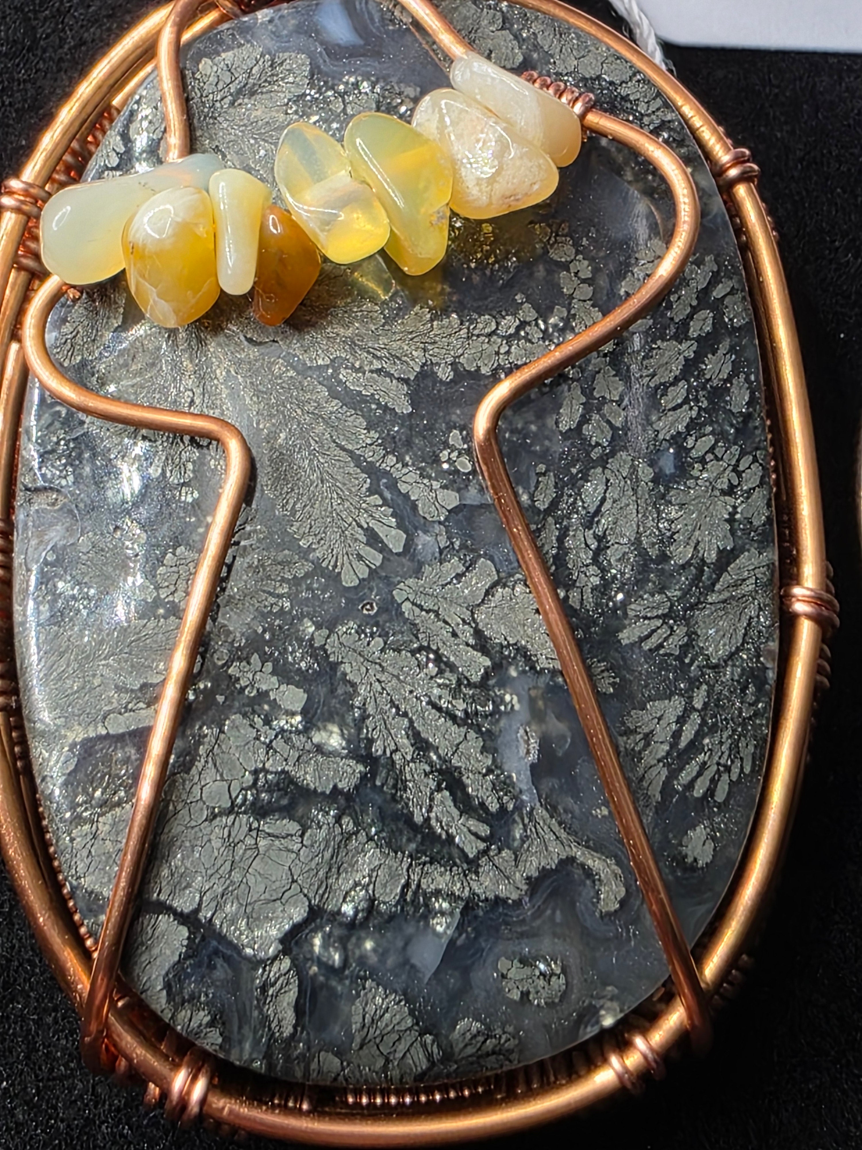 Marcasite & Citrine UFO Pendant