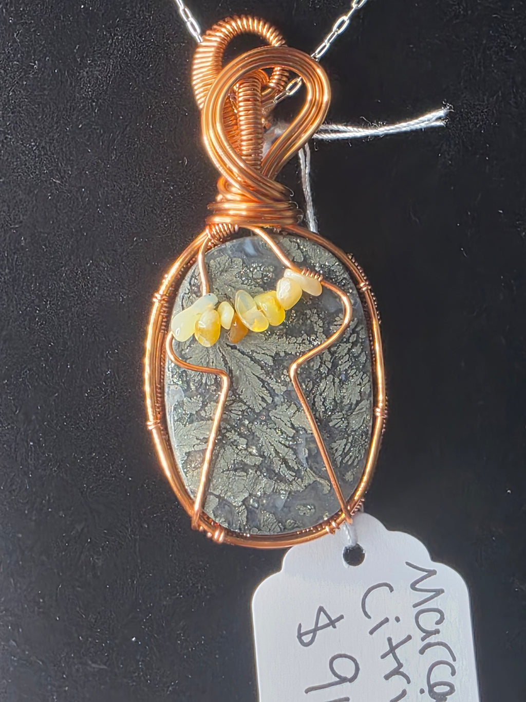 Marcasite & Citrine UFO Pendant