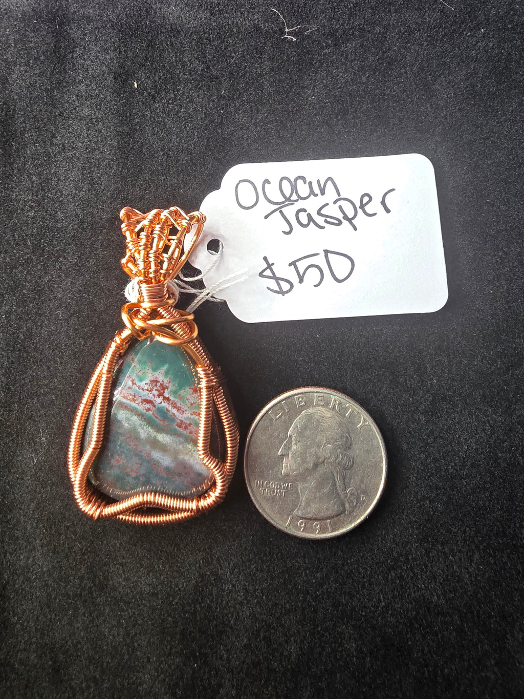 Ocean Jasper Teardrop Pendant