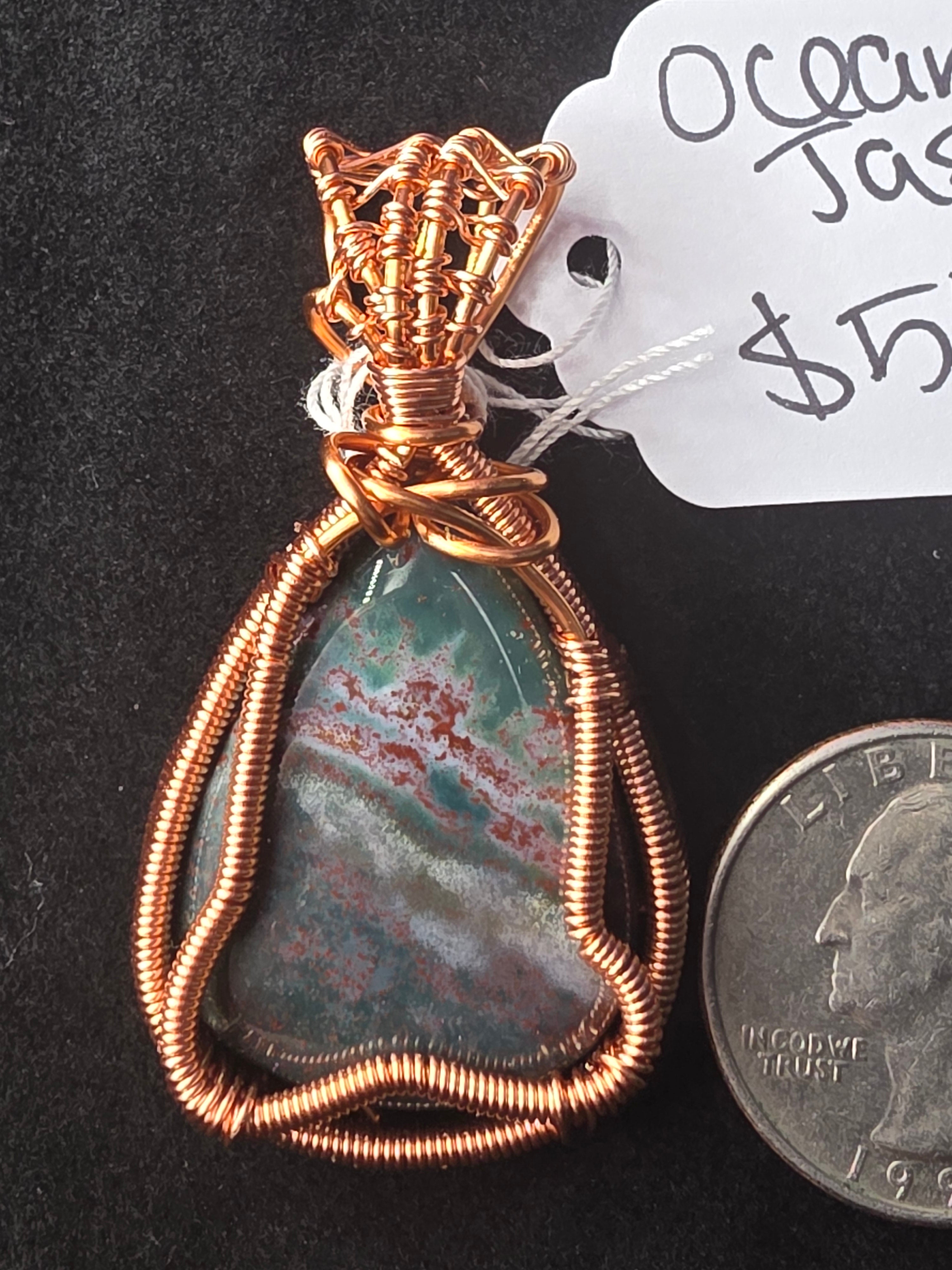 Ocean Jasper Teardrop Pendant