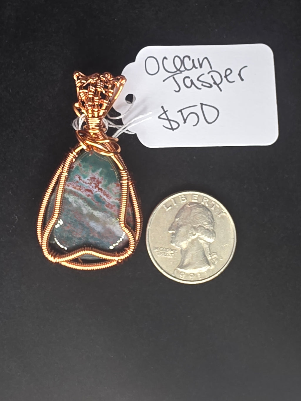 Ocean Jasper Teardrop Pendant