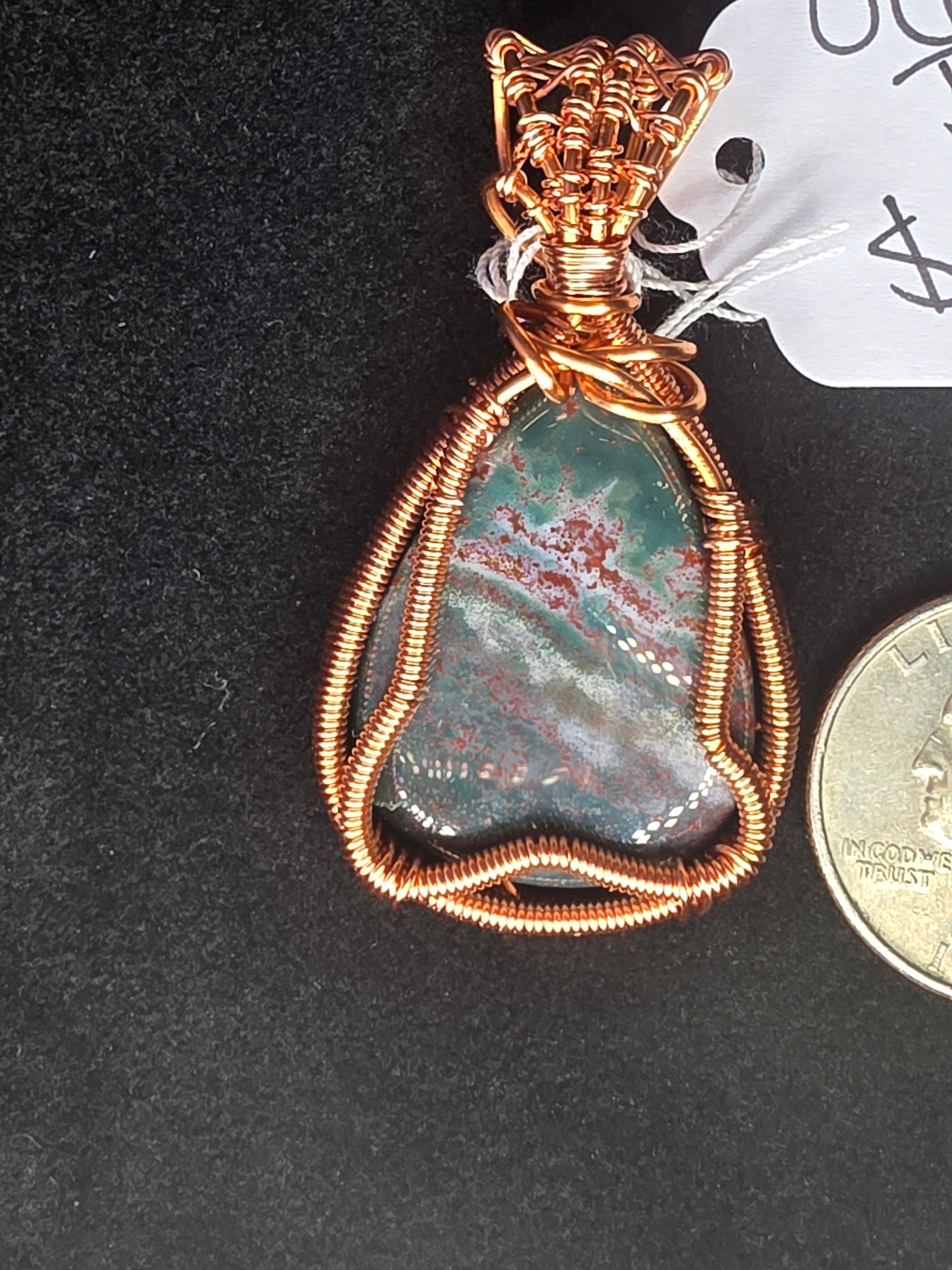 Ocean Jasper Teardrop Pendant
