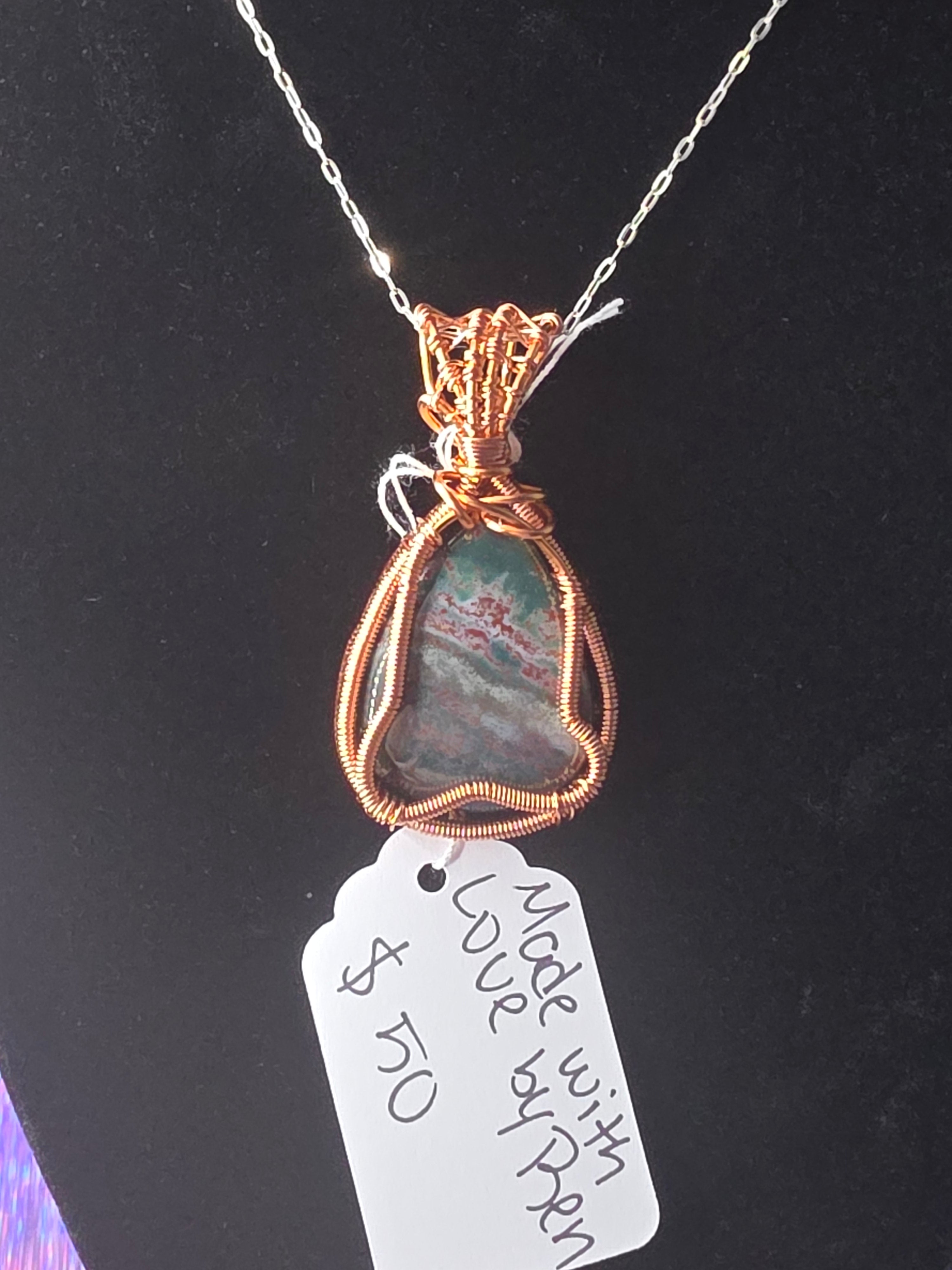 Ocean Jasper Teardrop Pendant
