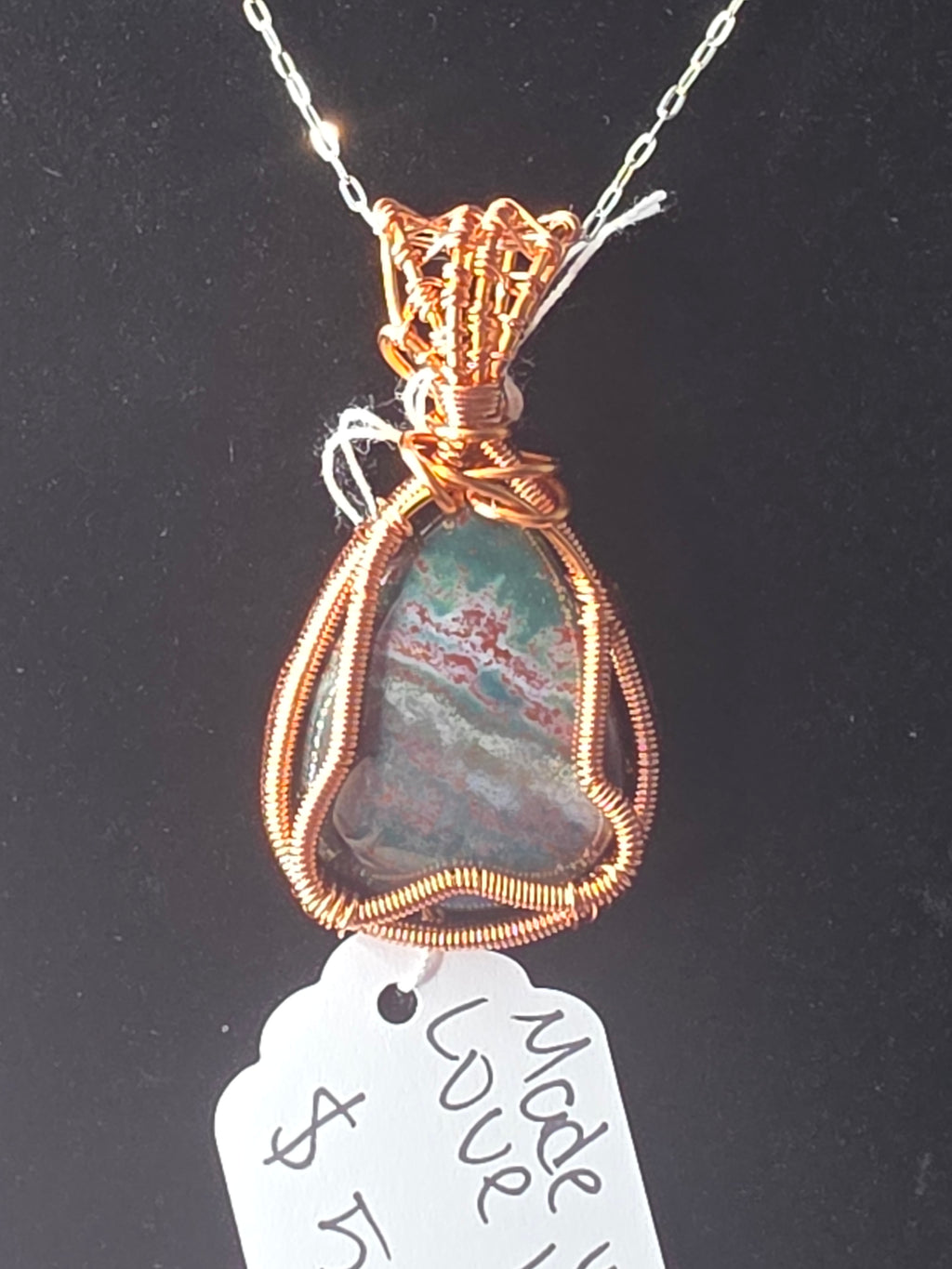 Ocean Jasper Teardrop Pendant