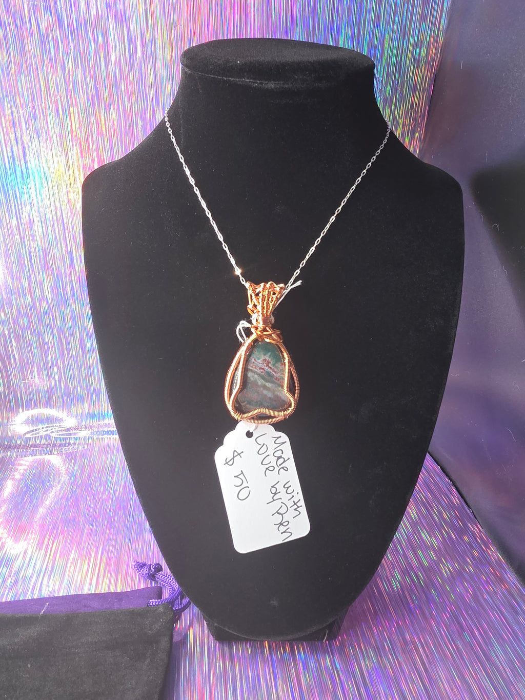 Ocean Jasper Teardrop Pendant
