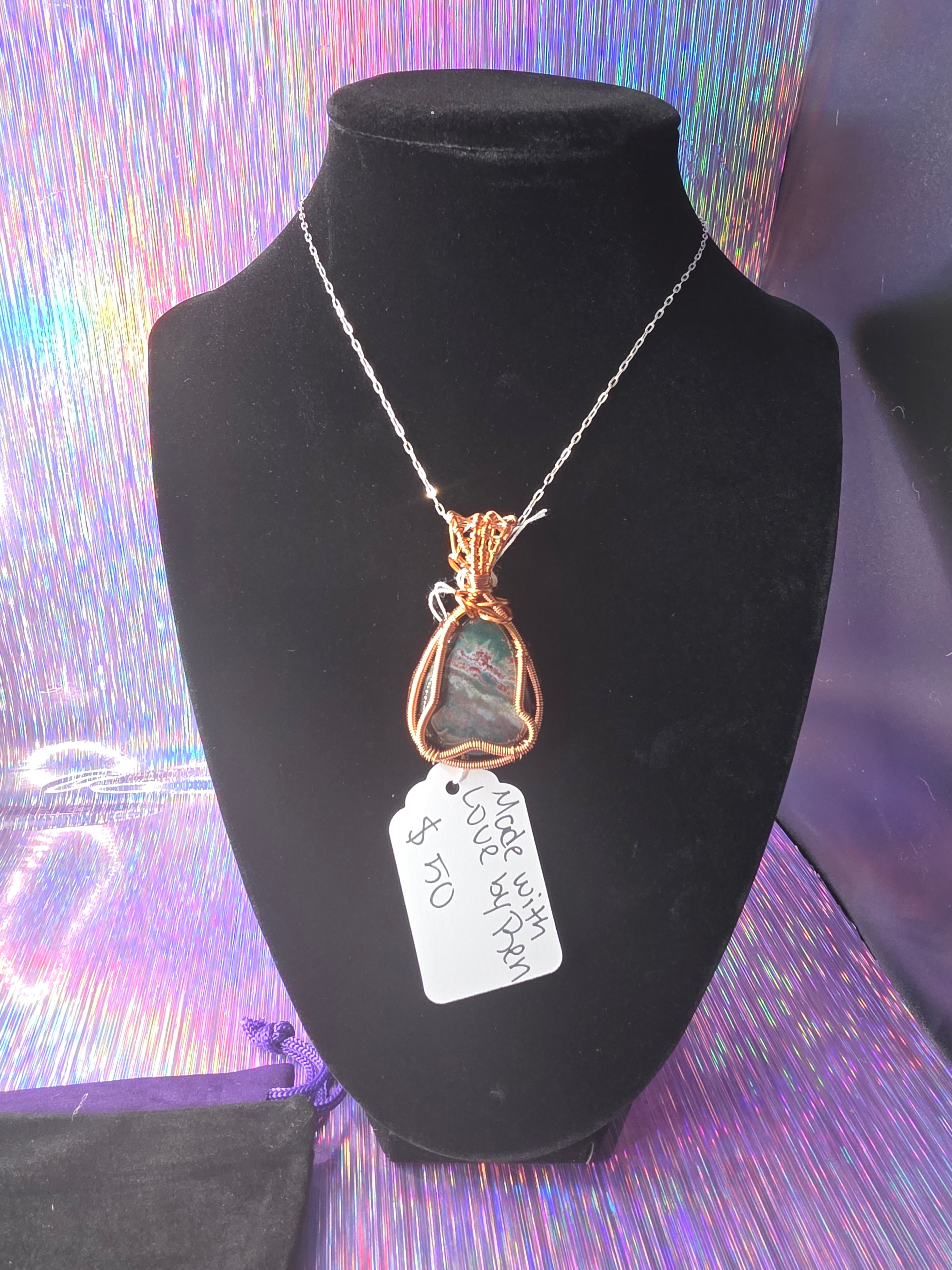 Ocean Jasper Teardrop Pendant