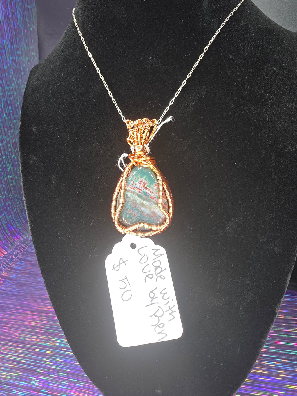 Ocean Jasper Teardrop Pendant