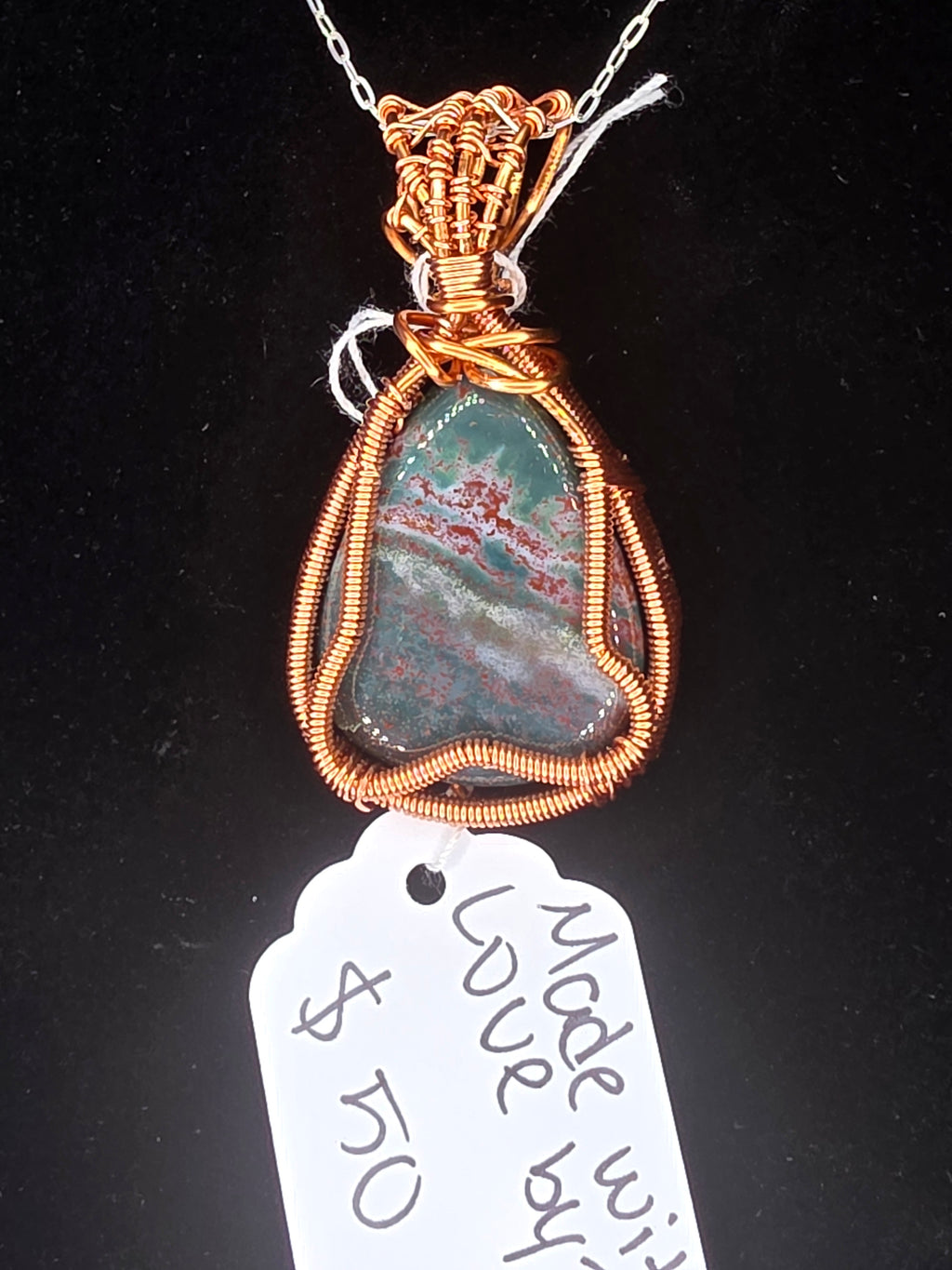 Ocean Jasper Teardrop Pendant