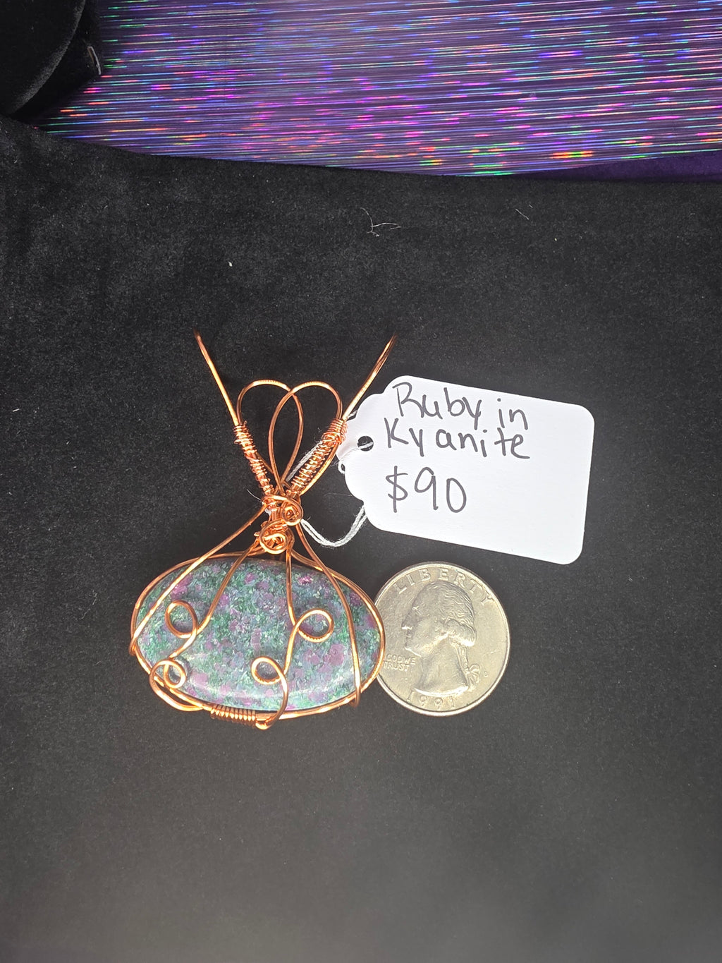 Ruby in Kyanite Pendant