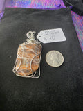 Lattice Sunstone  Partially Raw Pendant