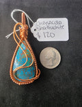 Large Chrysocolla/Shattuckite Pendant