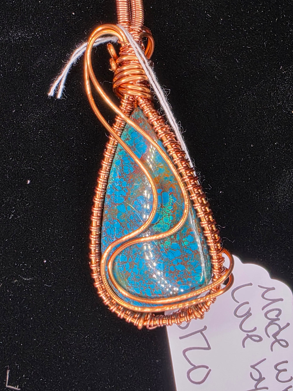 Large Chrysocolla/Shattuckite Pendant