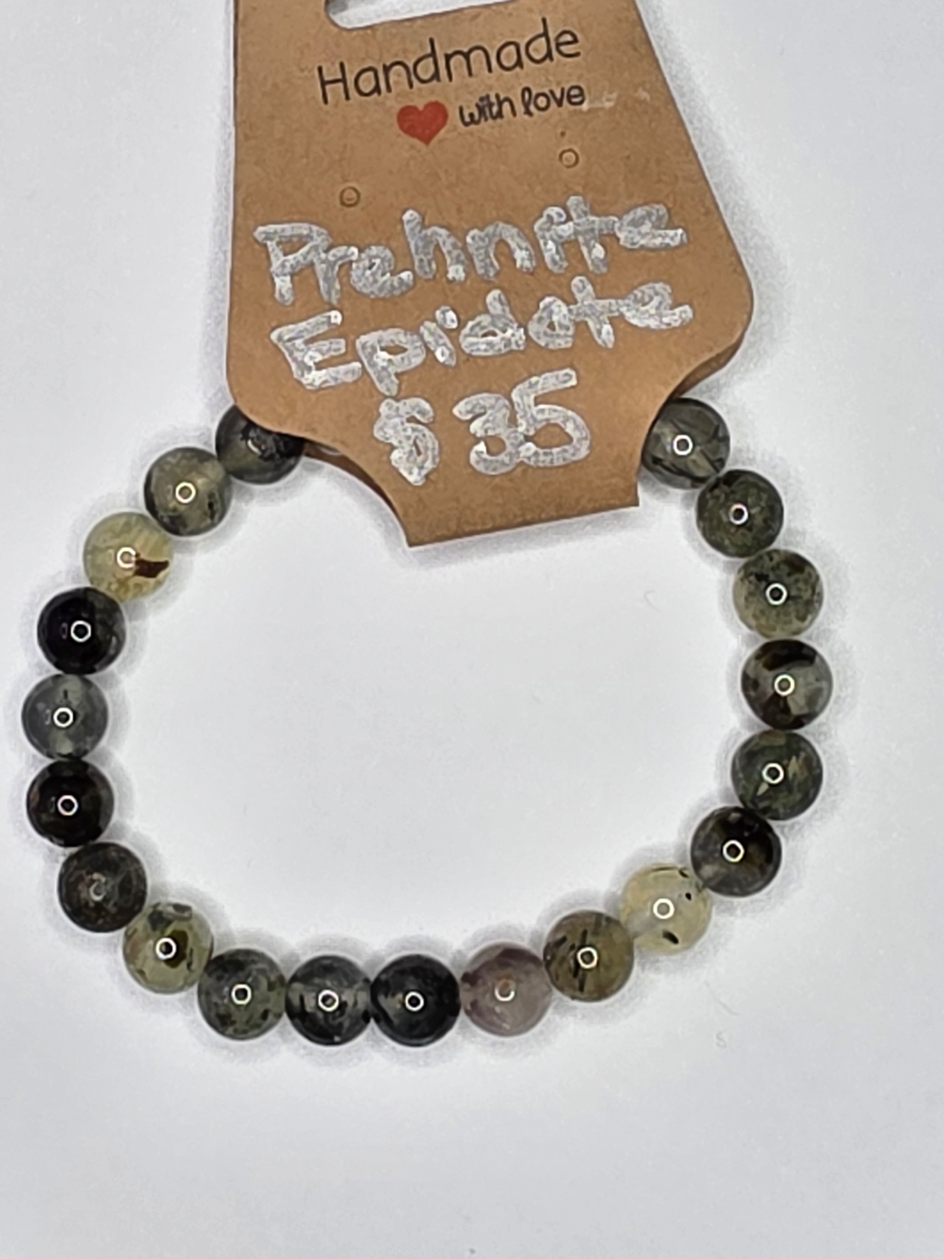 Prehnite with Epidote Bracelet