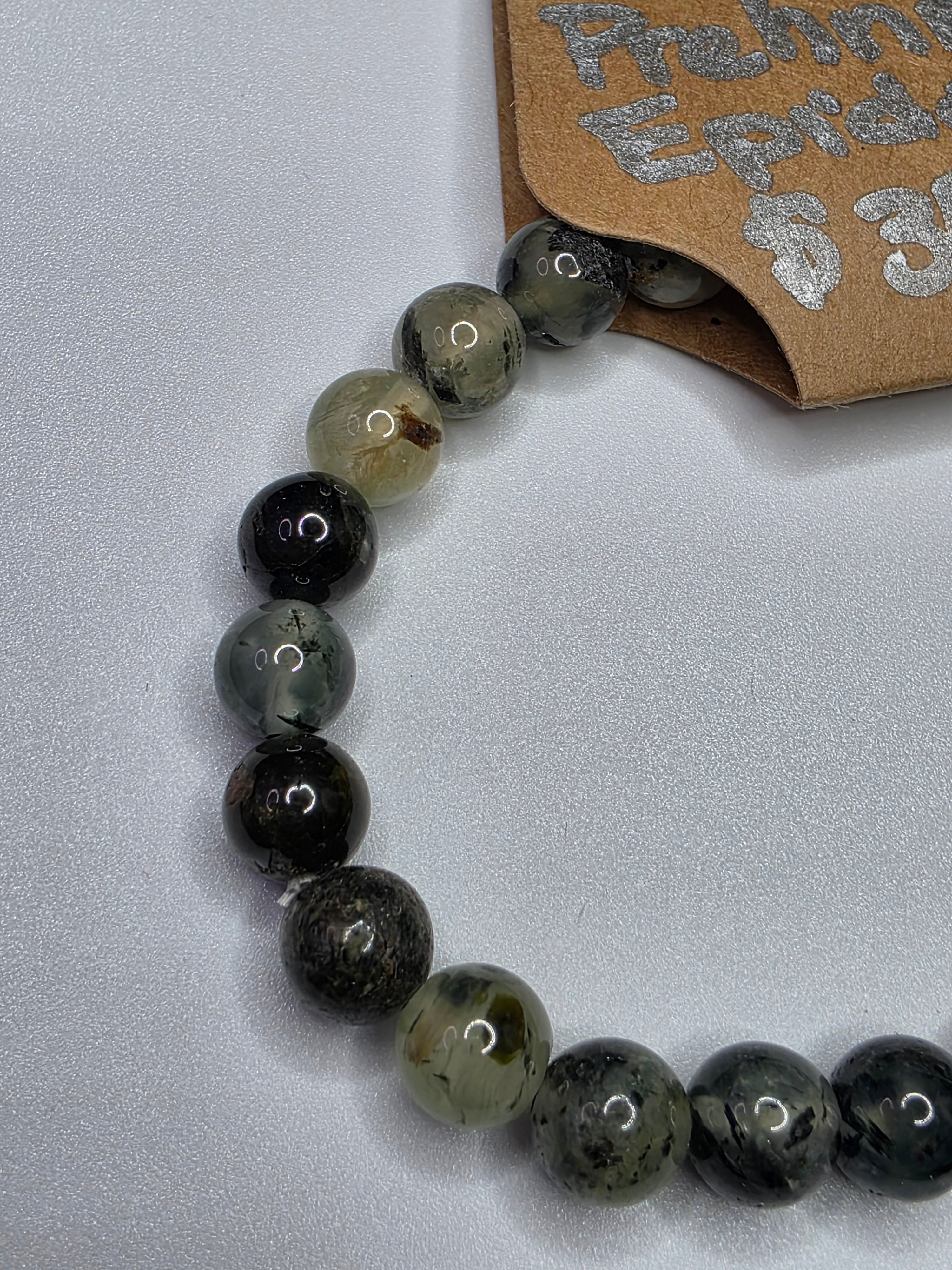 Prehnite with Epidote Bracelet