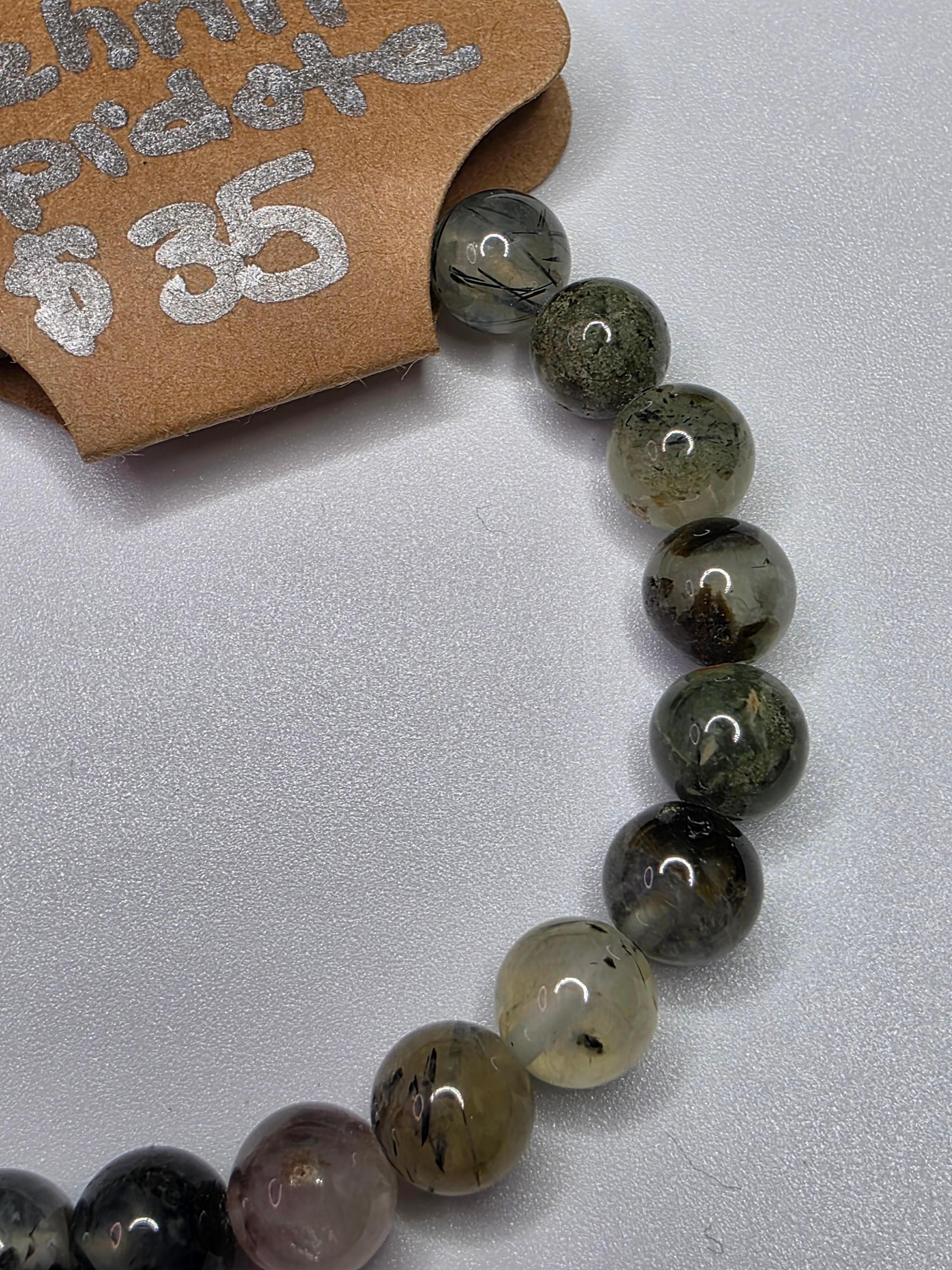 Prehnite with Epidote Bracelet