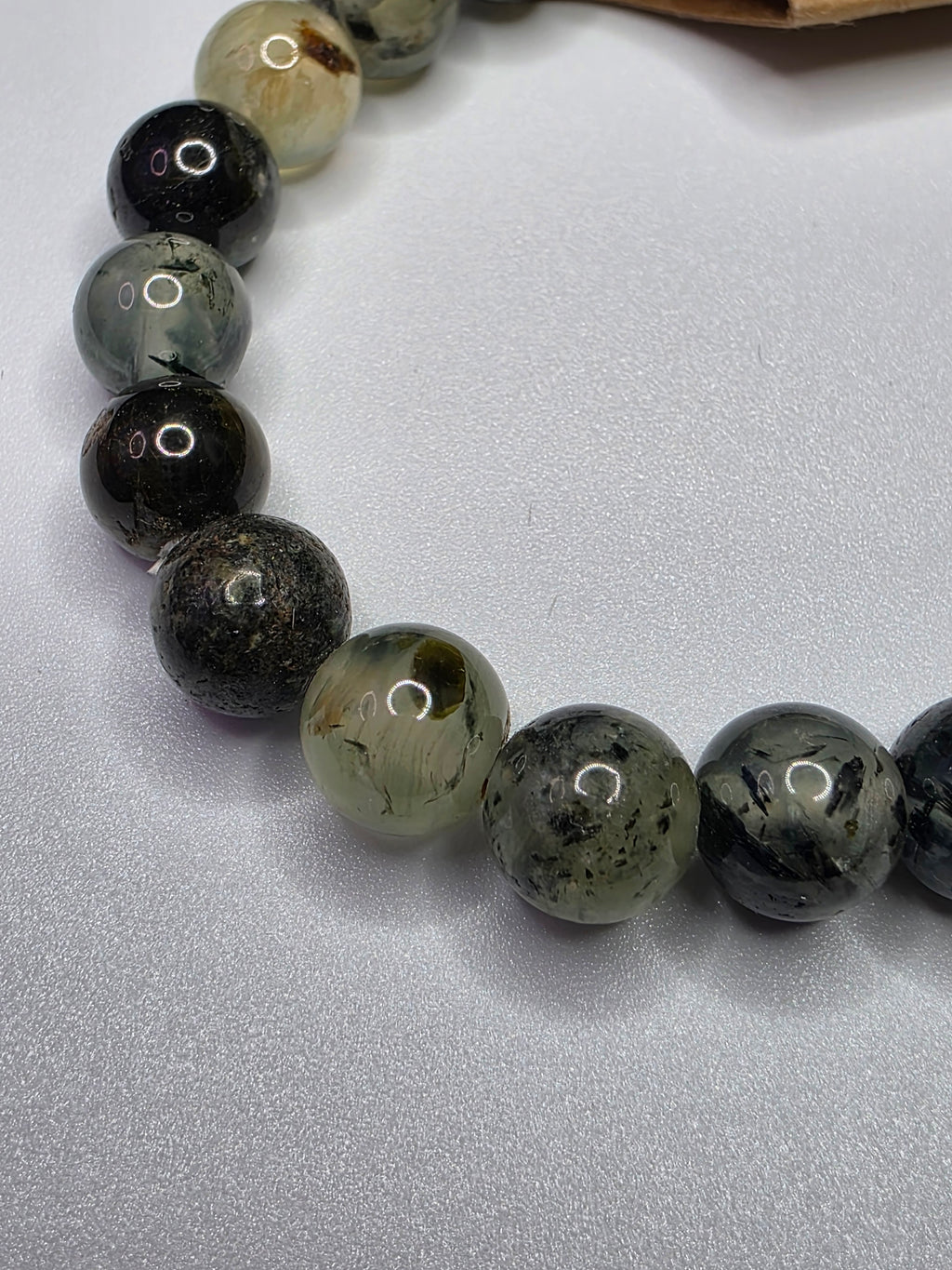 Prehnite with Epidote Bracelet