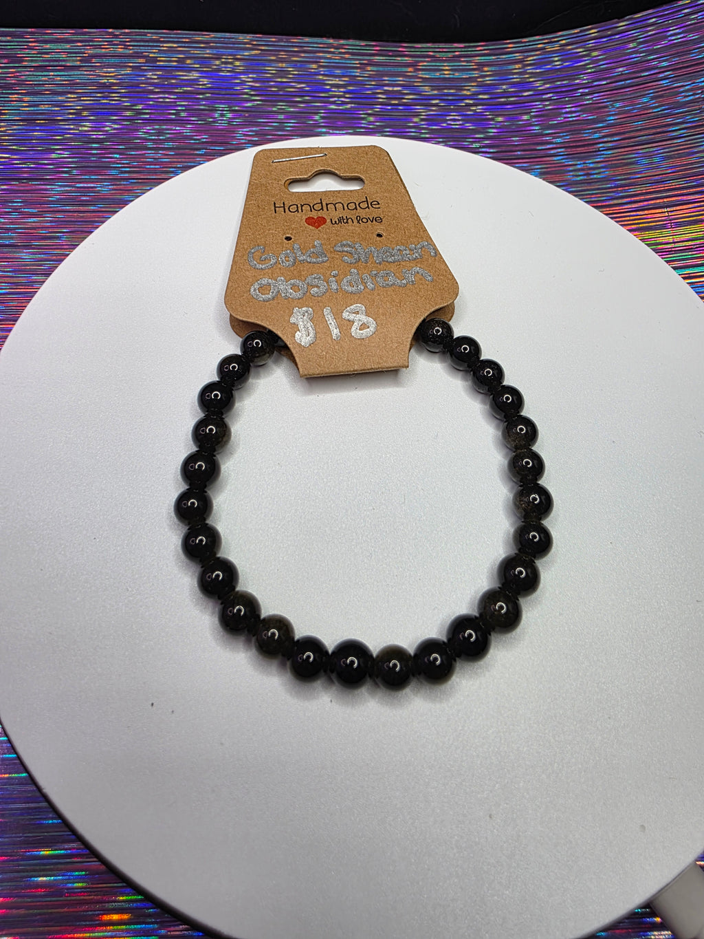 Gold Sheen Obsidian Bracelet