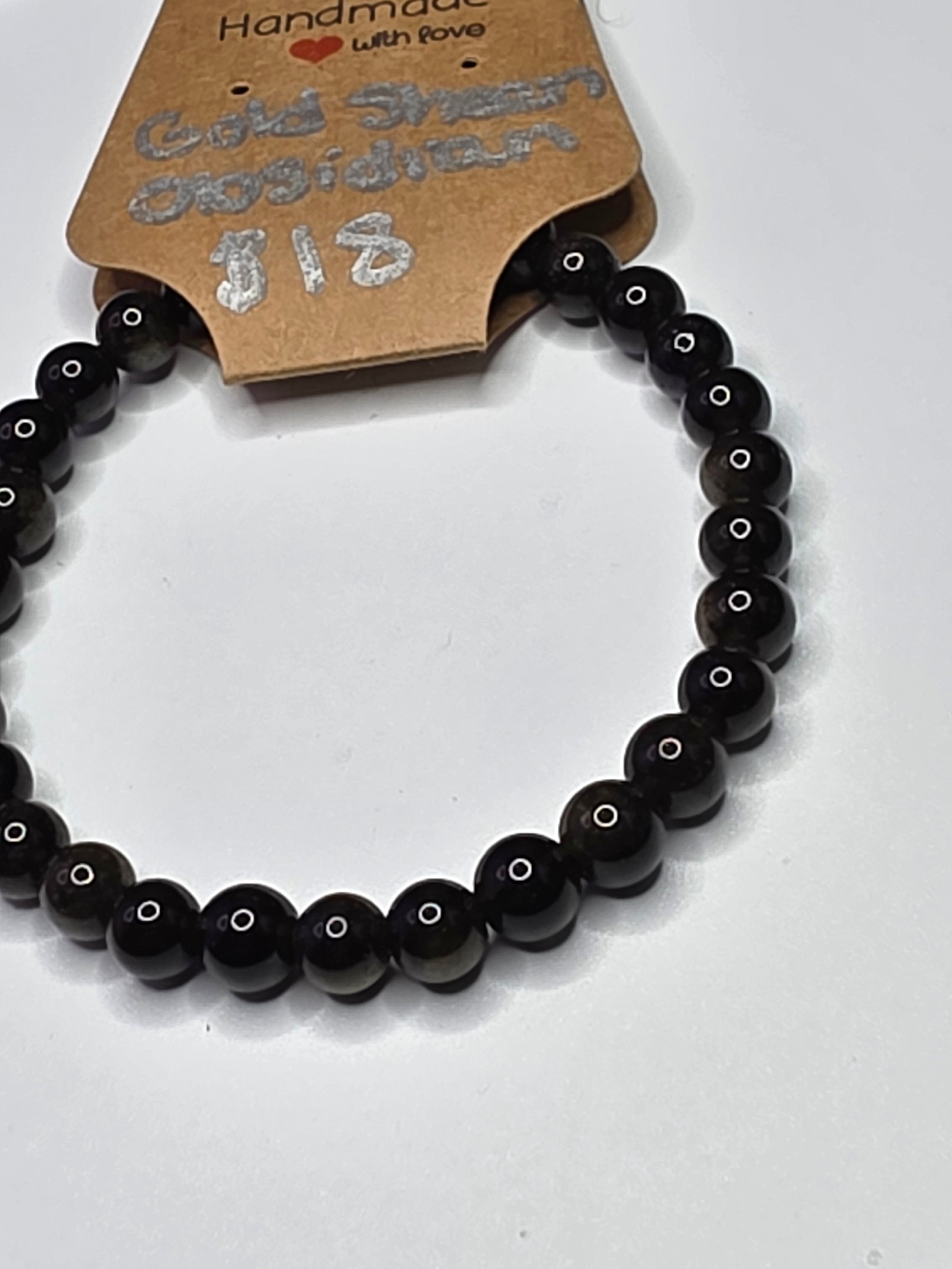 Gold Sheen Obsidian Bracelet