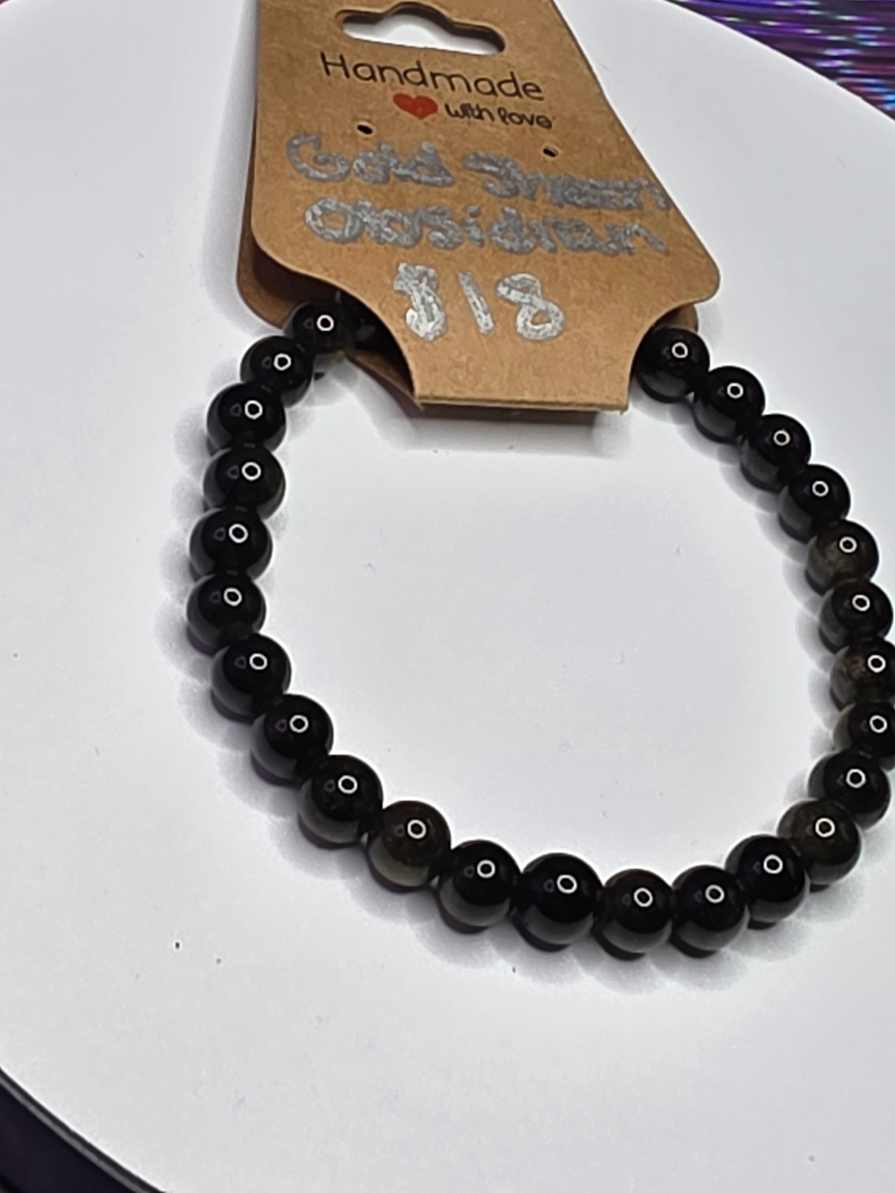 Gold Sheen Obsidian Bracelet