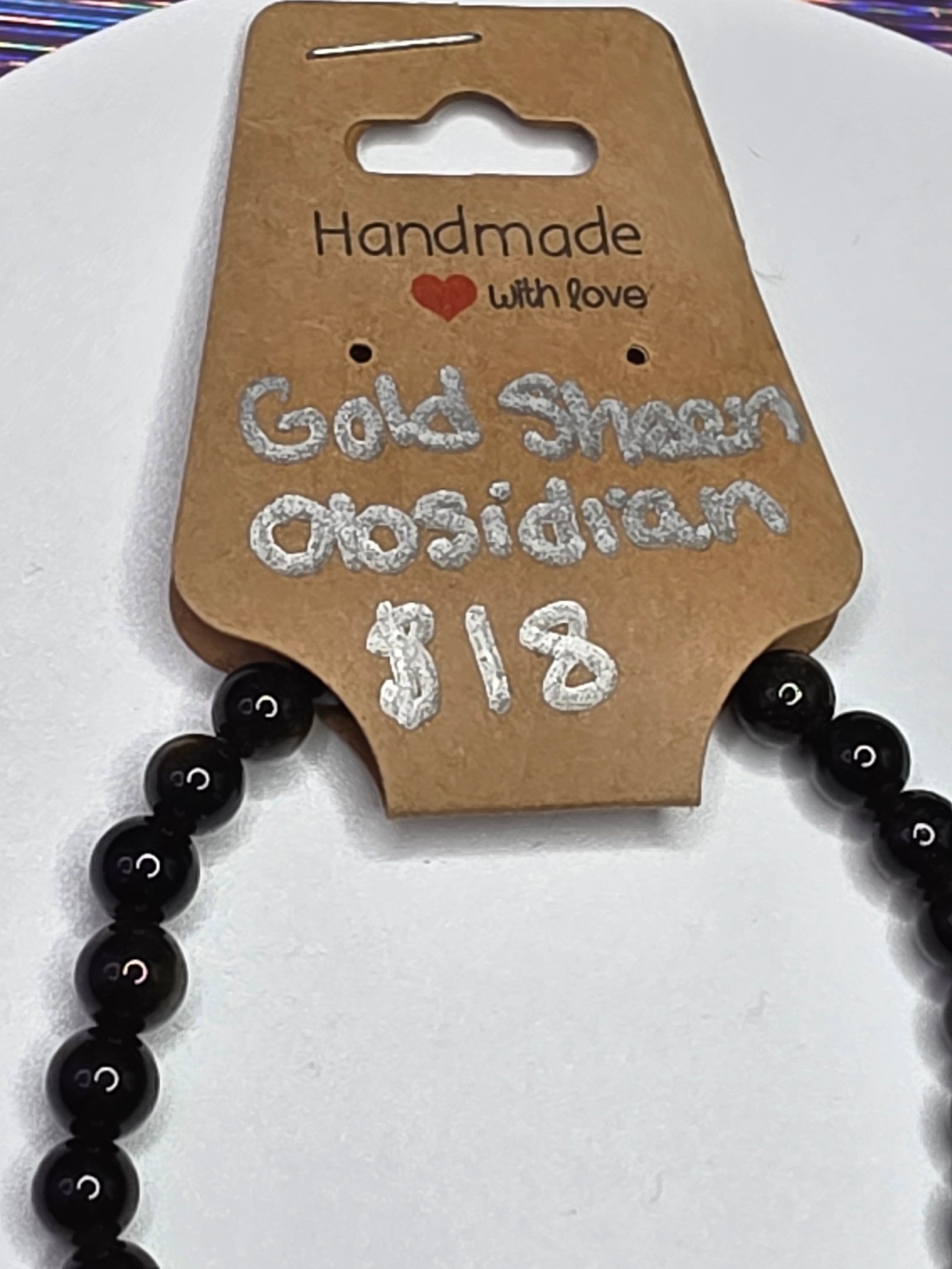 Gold Sheen Obsidian Bracelet