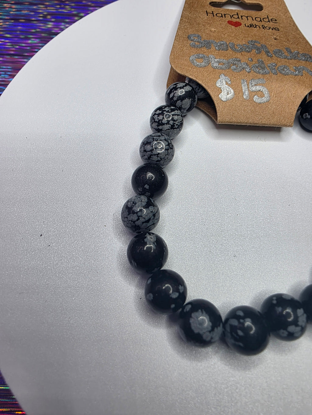 Snowflake Obsidian Bracelet