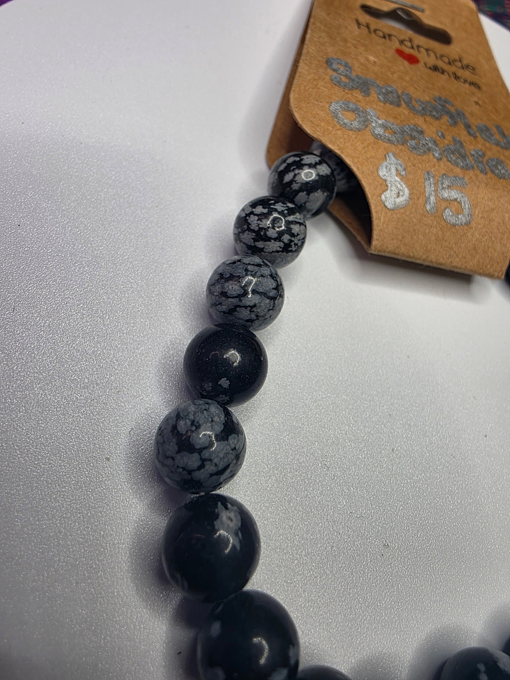 Snowflake Obsidian Bracelet