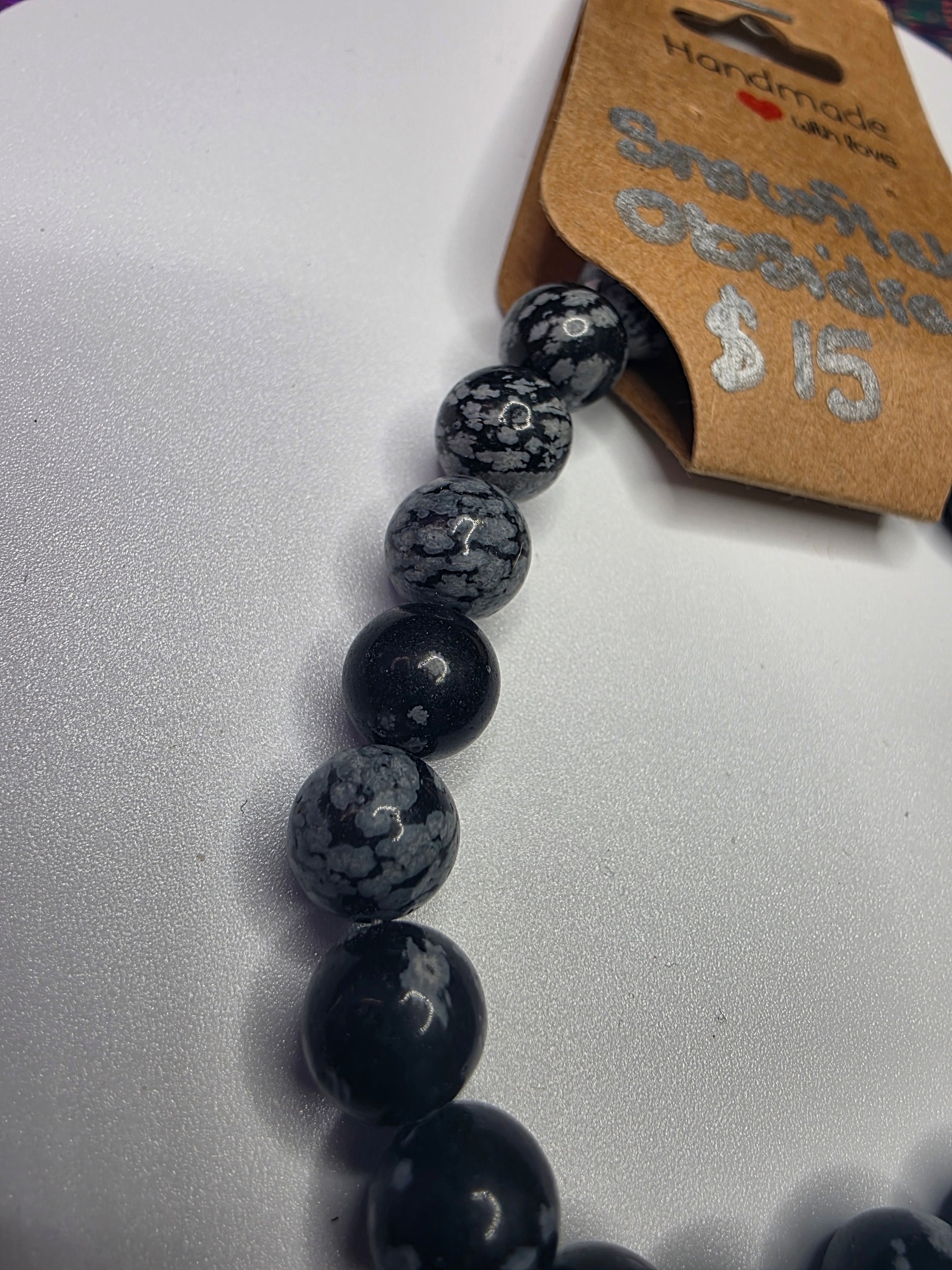 Snowflake Obsidian Bracelet