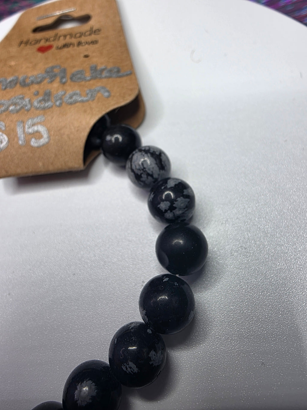 Snowflake Obsidian Bracelet