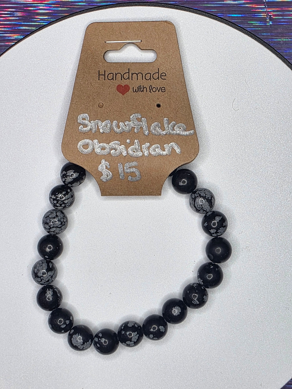 Snowflake Obsidian Bracelet