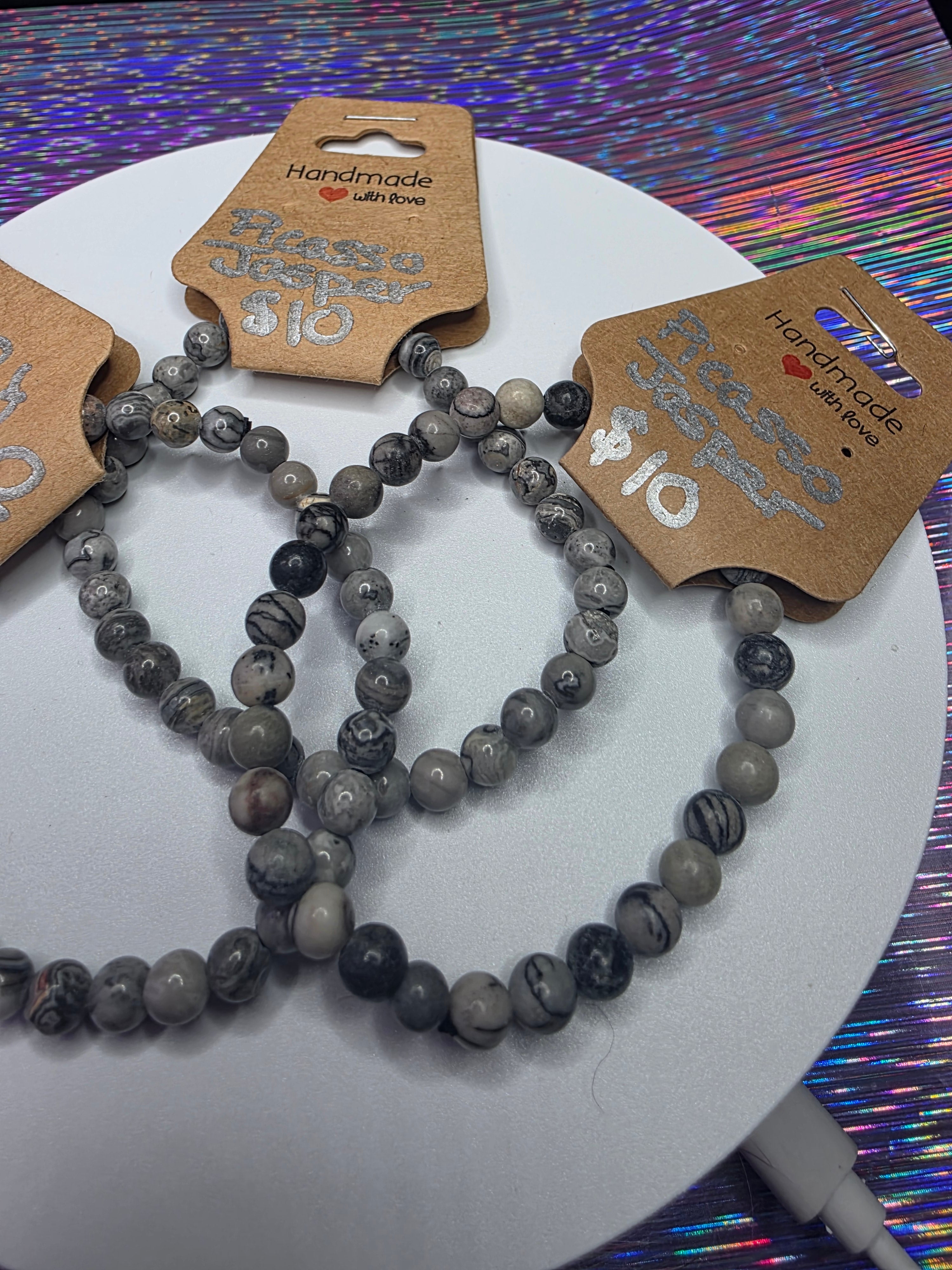 Picasso (Grey) Jasper Bracelet