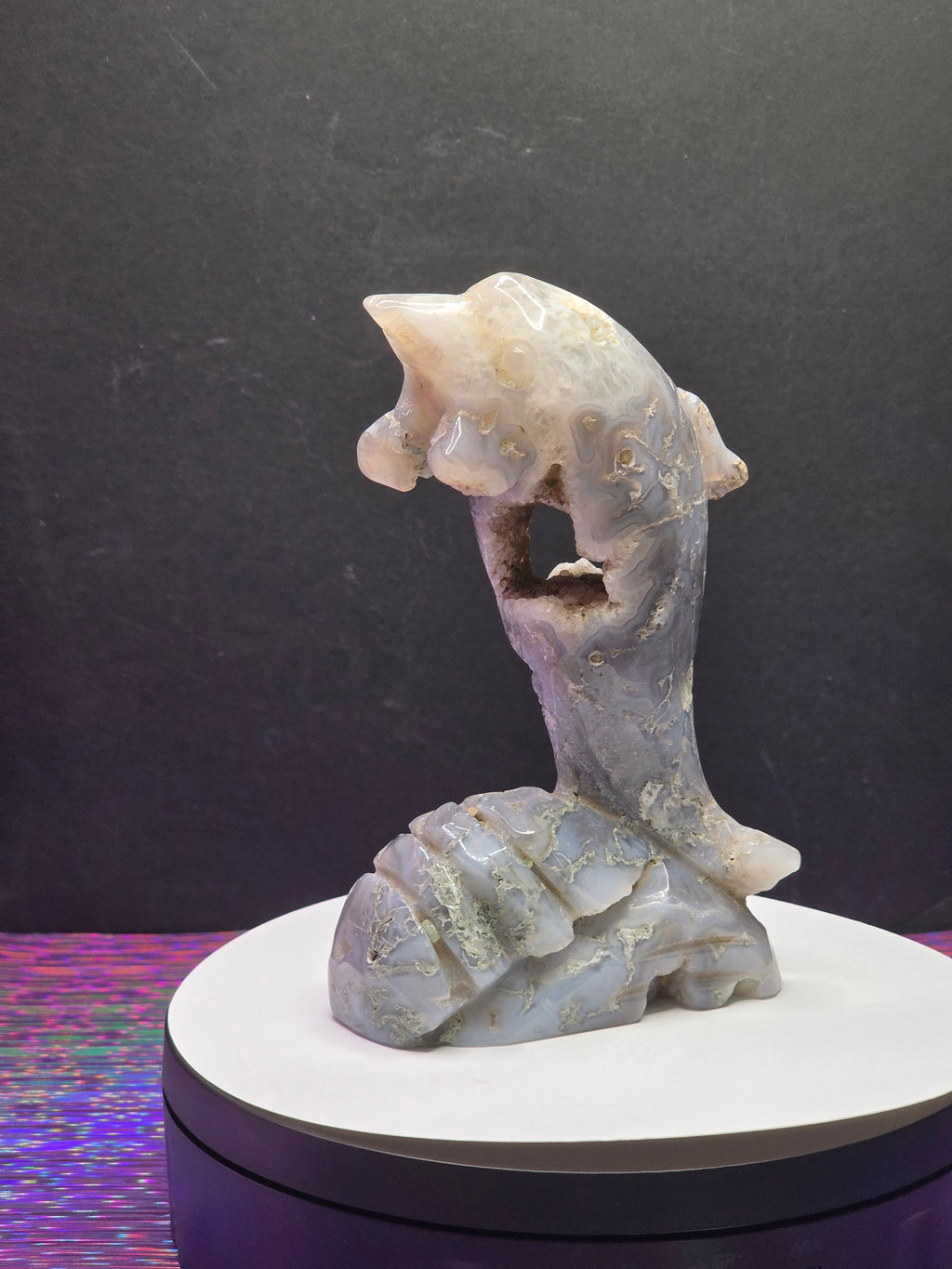 Moss Agate Dolphin