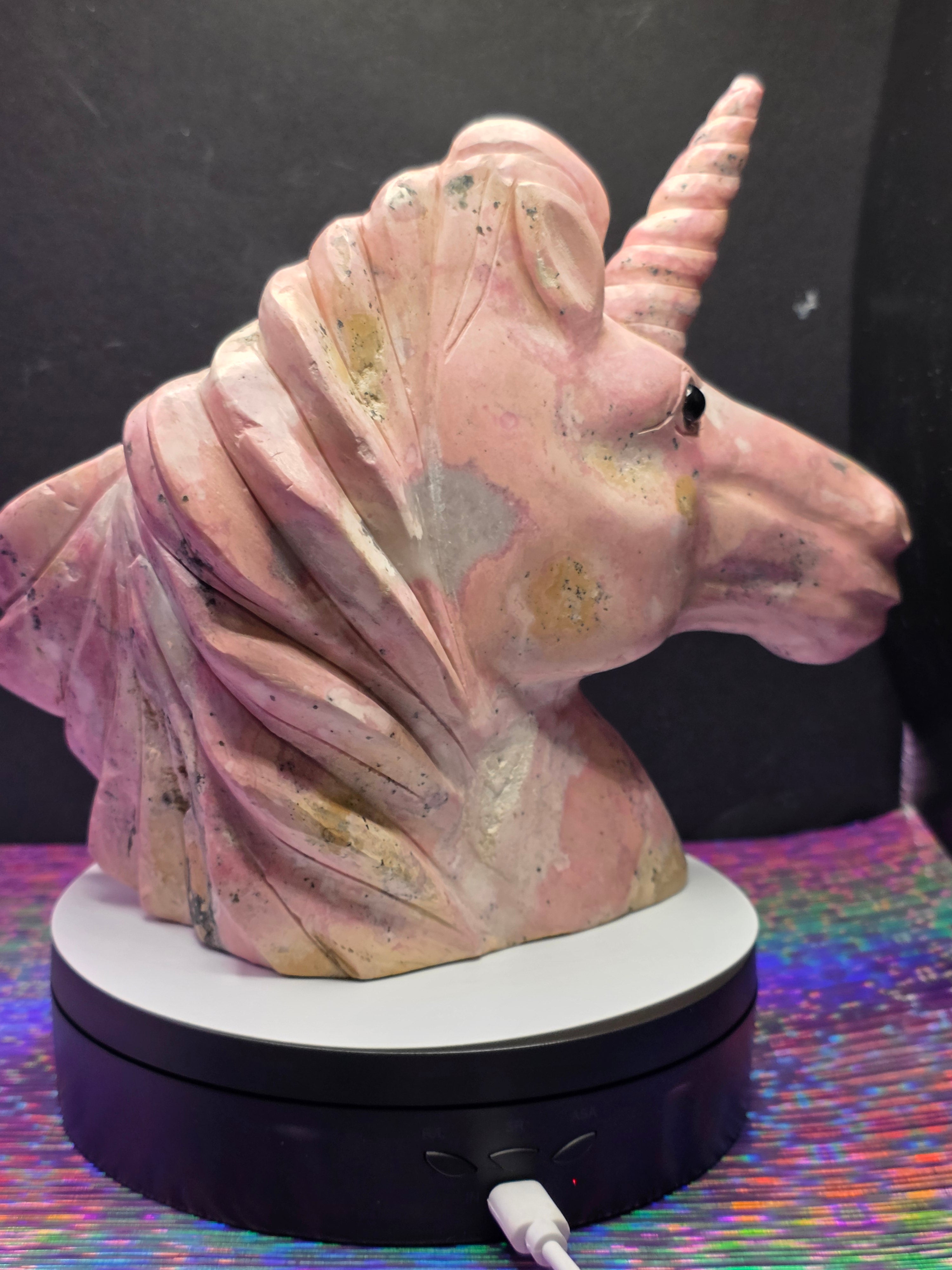 Massive Peruvian Rhodonite Unicorn