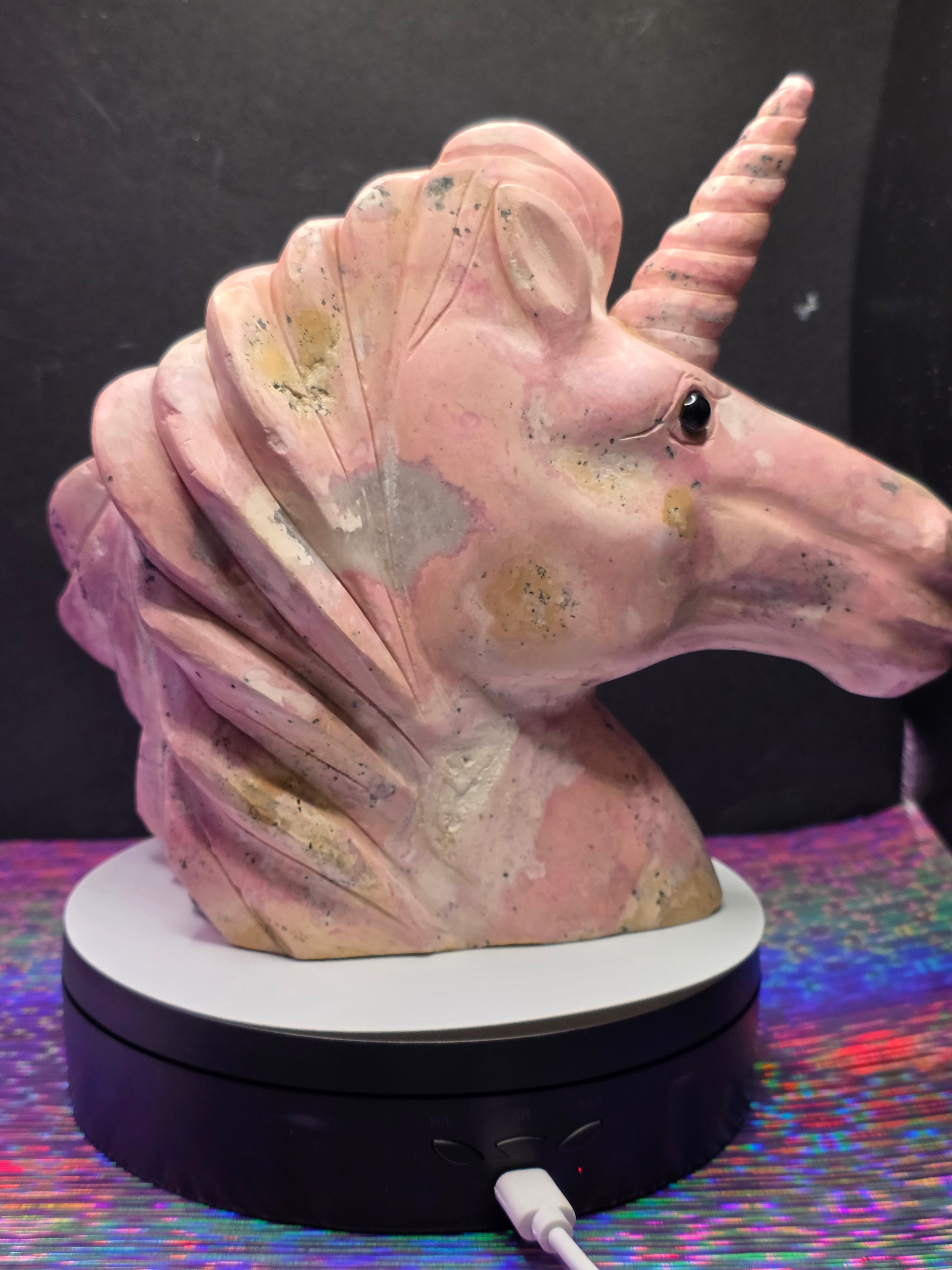 Massive Peruvian Rhodonite Unicorn
