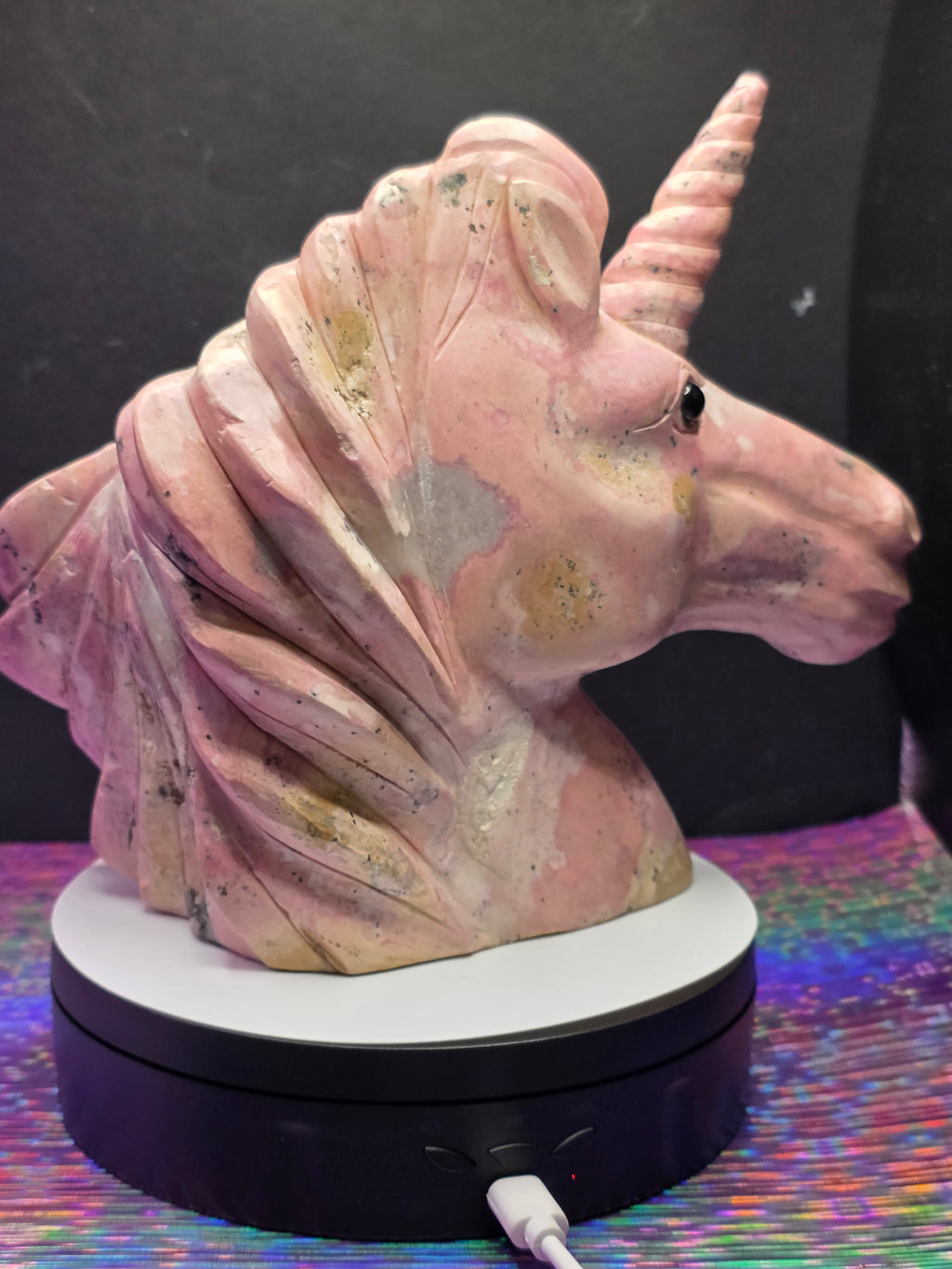 Massive Peruvian Rhodonite Unicorn