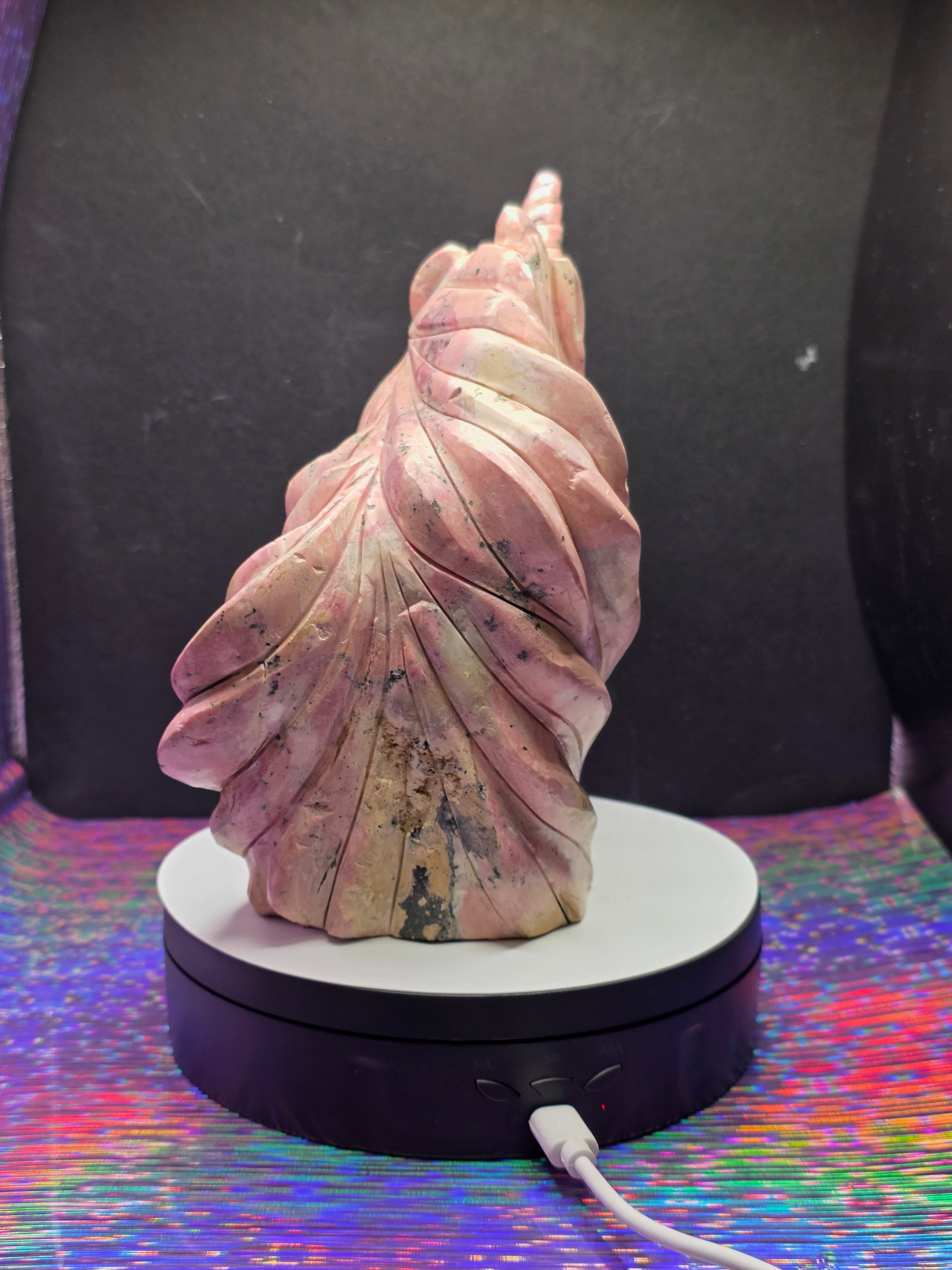 Massive Peruvian Rhodonite Unicorn