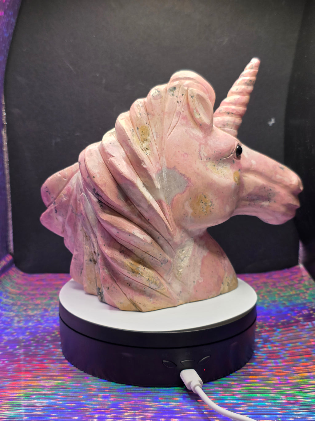 Massive Peruvian Rhodonite Unicorn