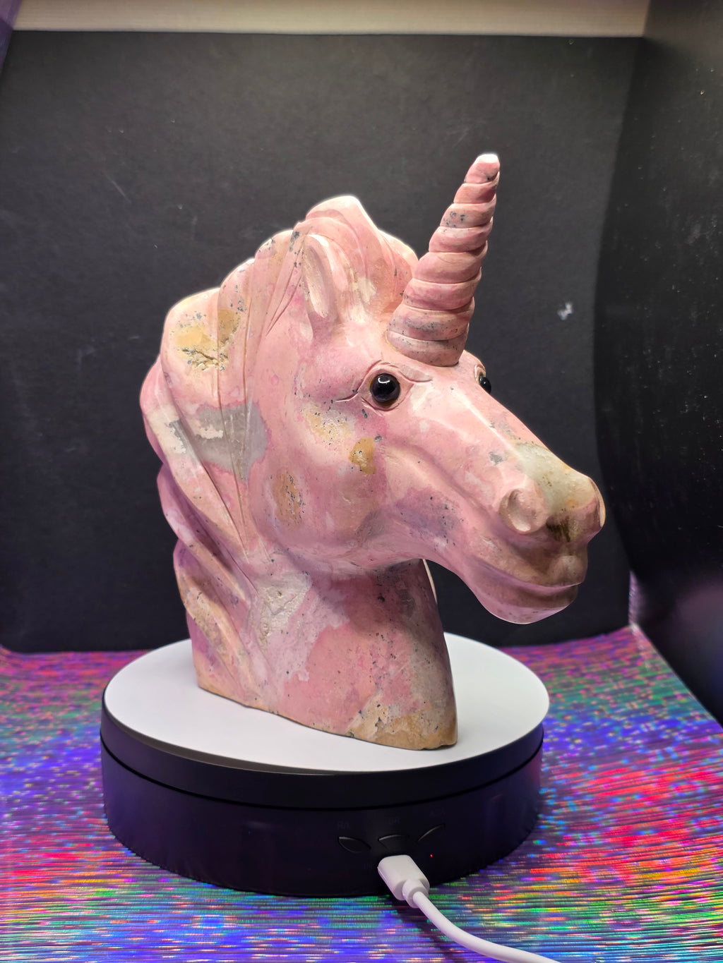 Massive Peruvian Rhodonite Unicorn
