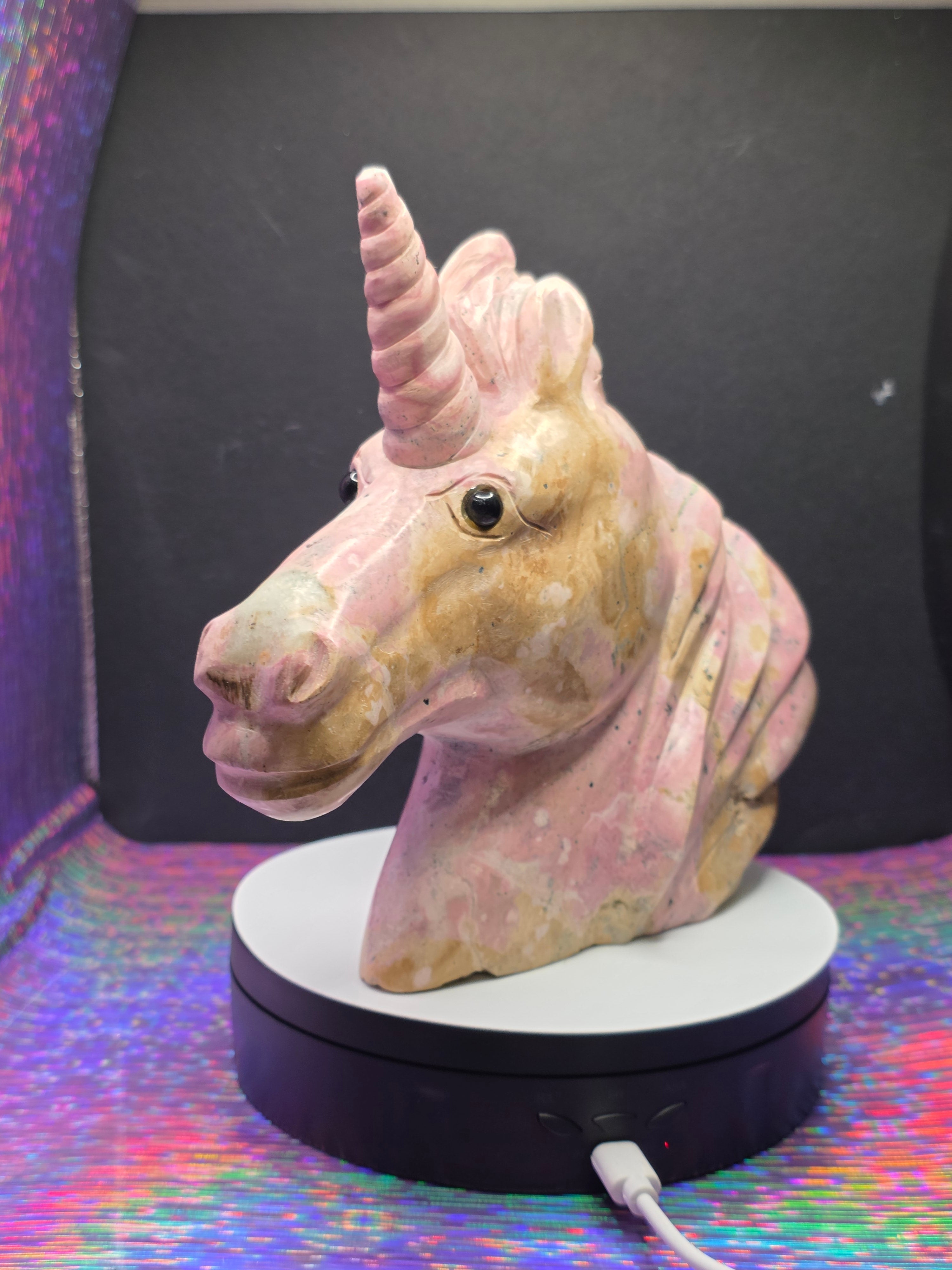 Massive Peruvian Rhodonite Unicorn