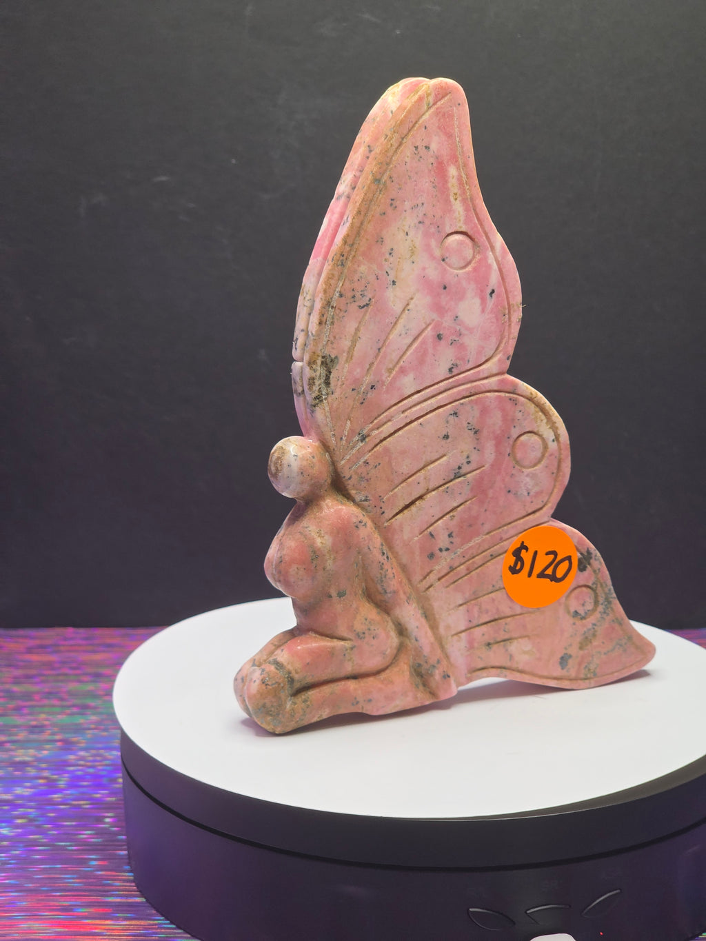 Large Peruvian Rhodonite Fairy