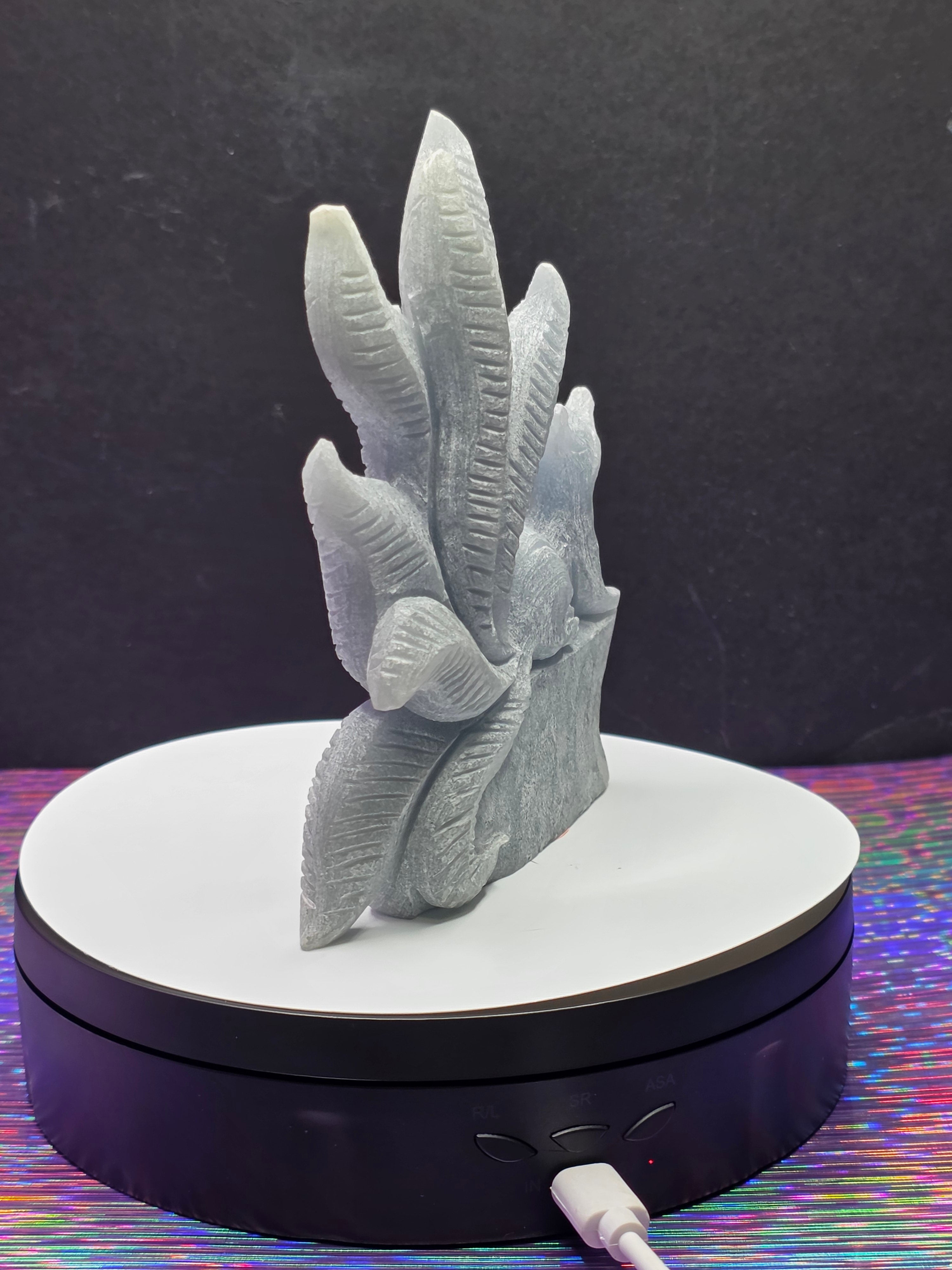 Unpolished Angelite Nine Tailed Fox