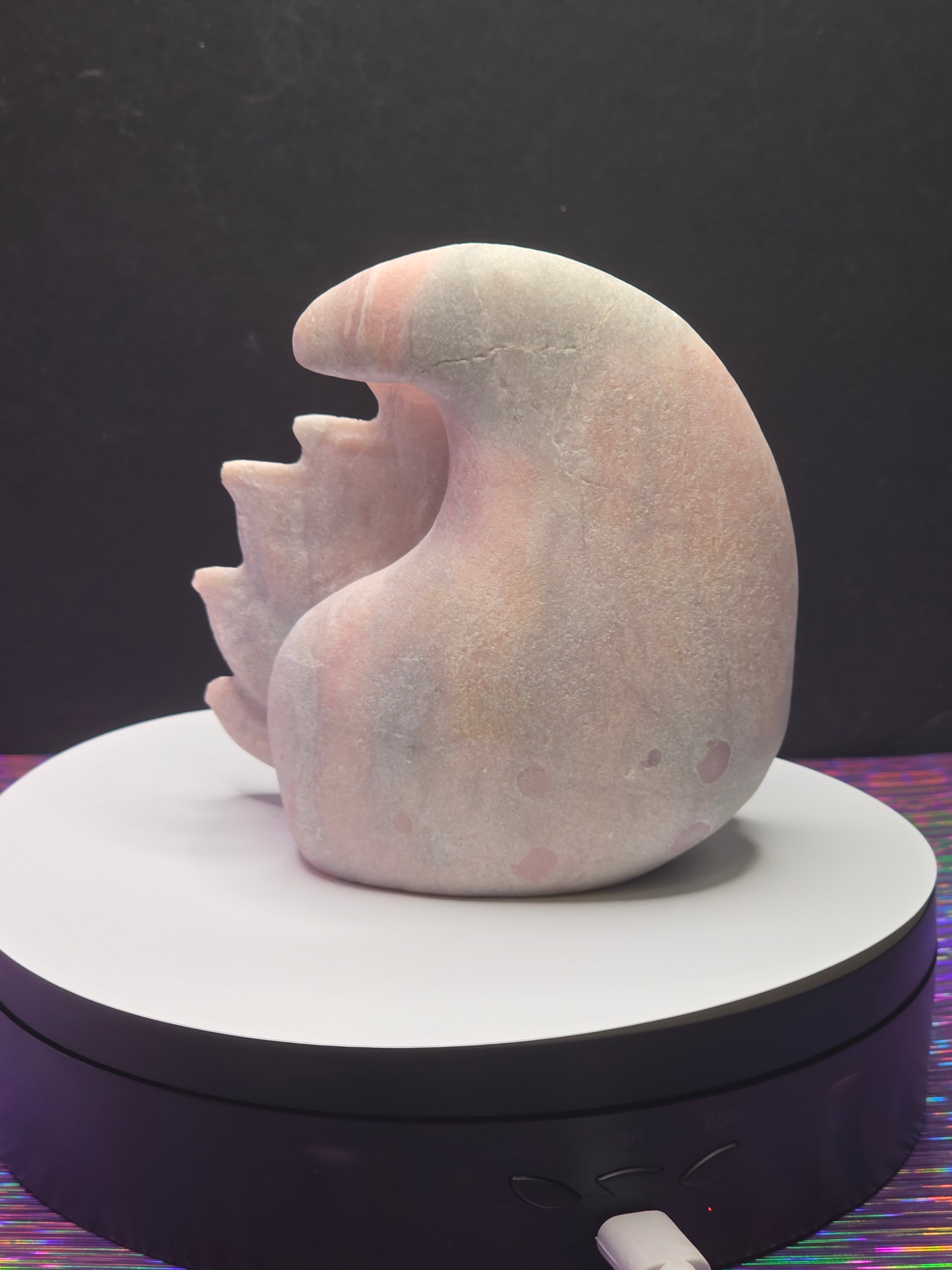 Unpolished Pink Opal Nine Tailed Fox Moon
