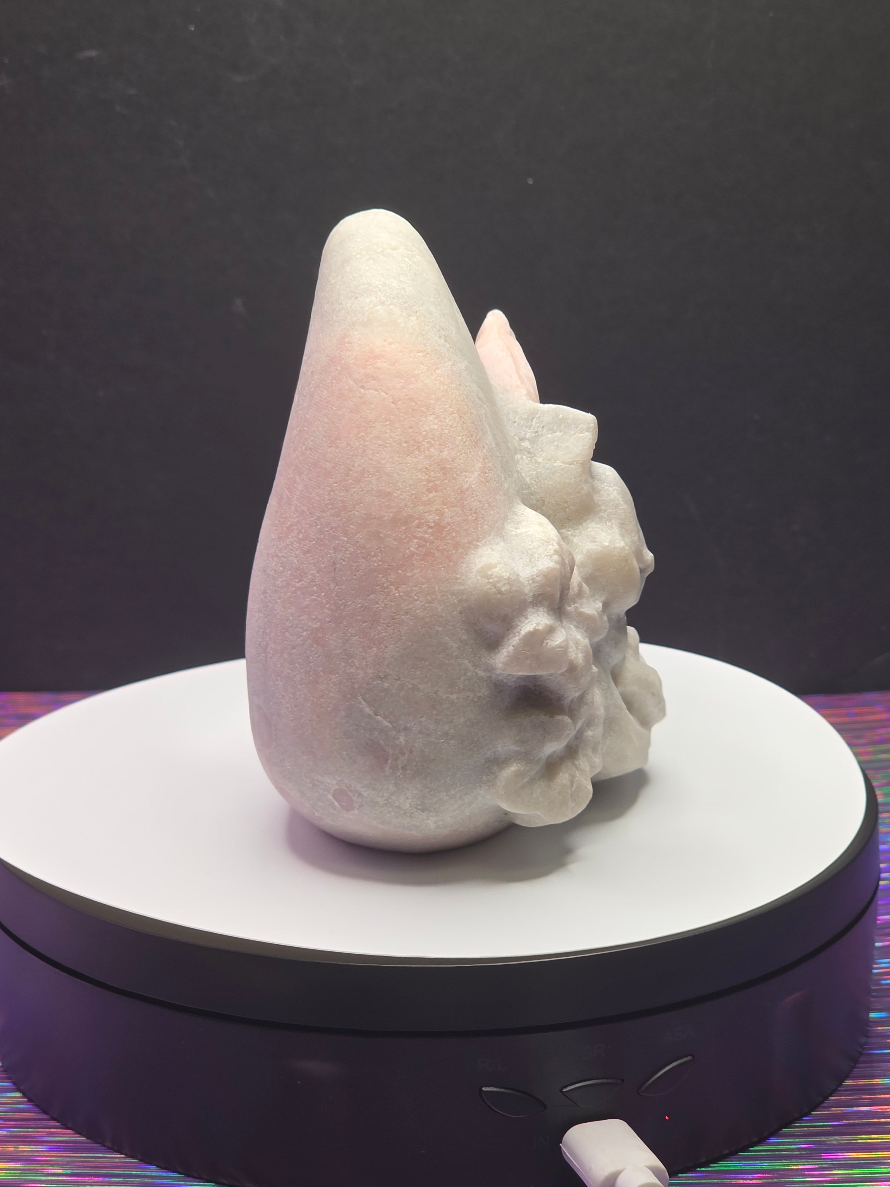 Unpolished Pink Opal Nine Tailed Fox Moon