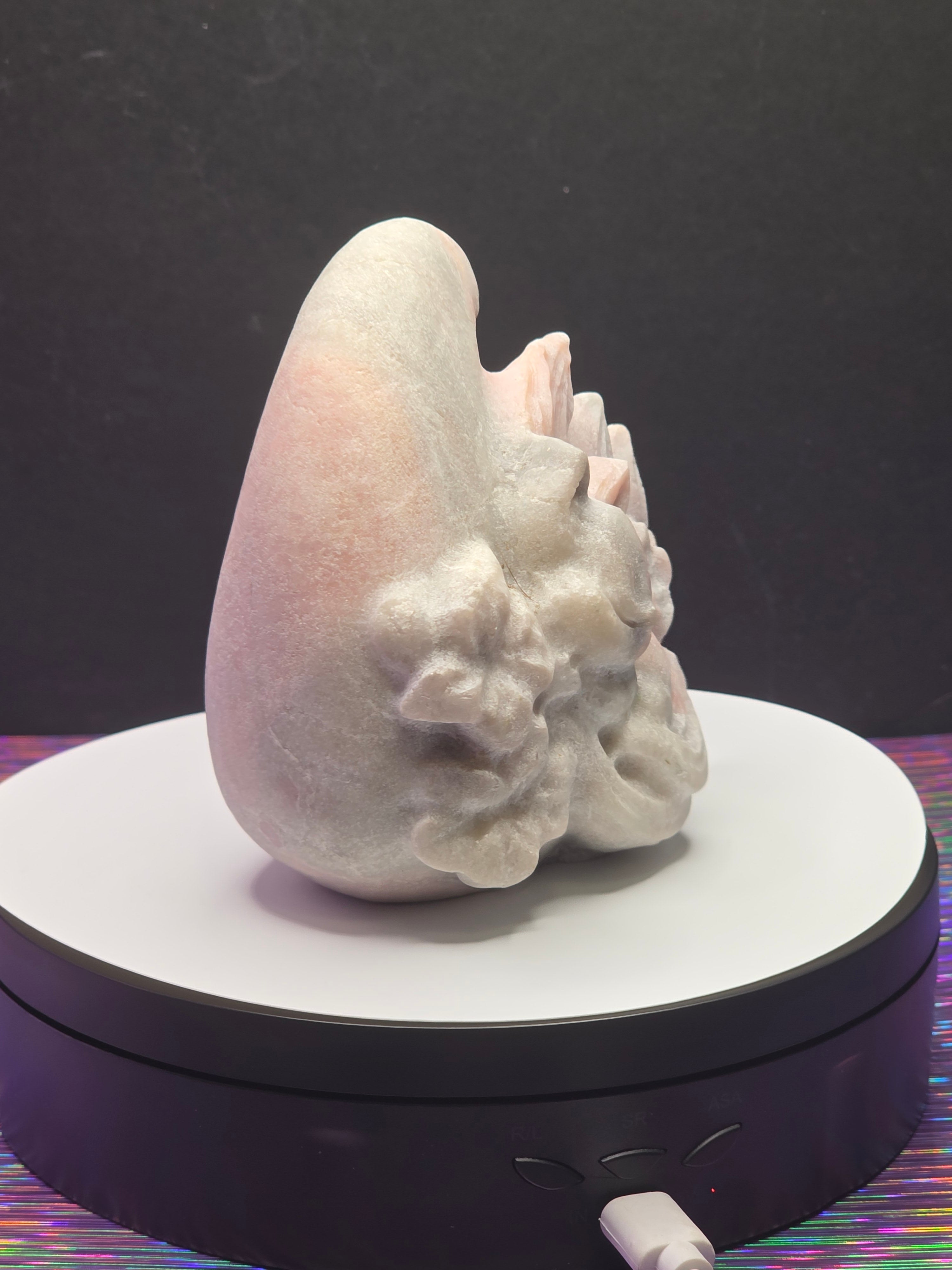 Unpolished Pink Opal Nine Tailed Fox Moon