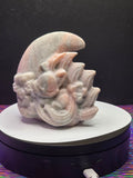 Unpolished Pink Opal Nine Tailed Fox Moon